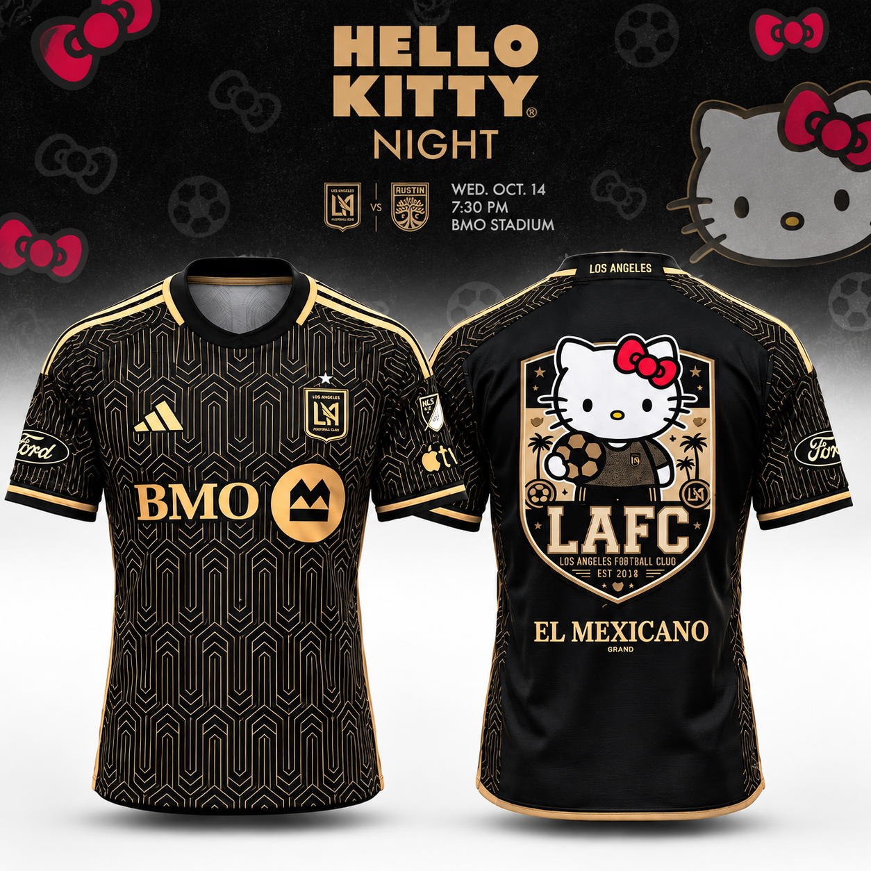 LAFC x Hello Kitty Night 2026 October 14 BMO Stadium Los Angeles Football Club Jersey 1 - Unicasport LAFC x Hello Kitty Night 2026 October 14 BMO Stadium Los Angeles Football Club Jersey
