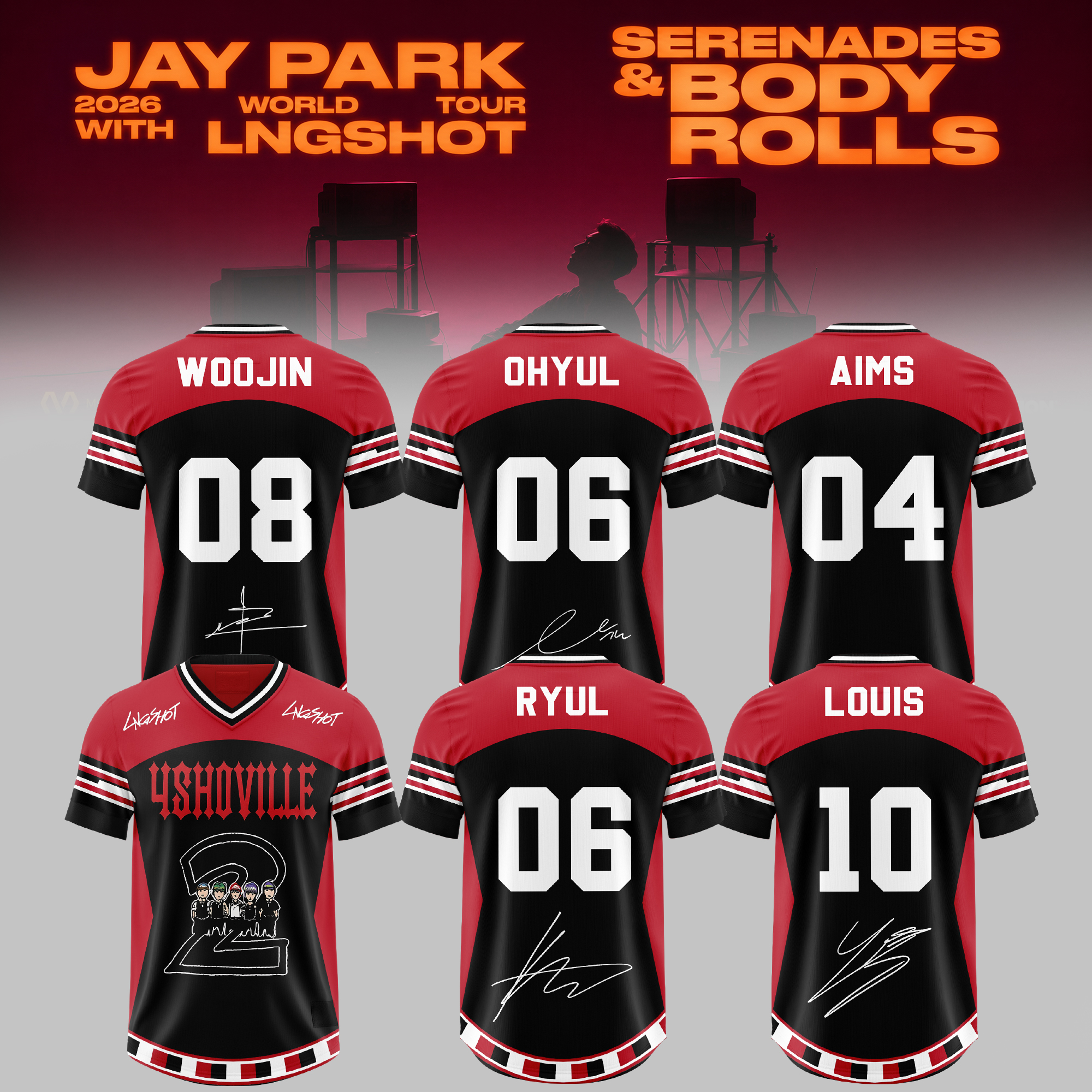 LNGSHOT 2026 World Tour Serenades And Body Rolls Limited Football Jersey