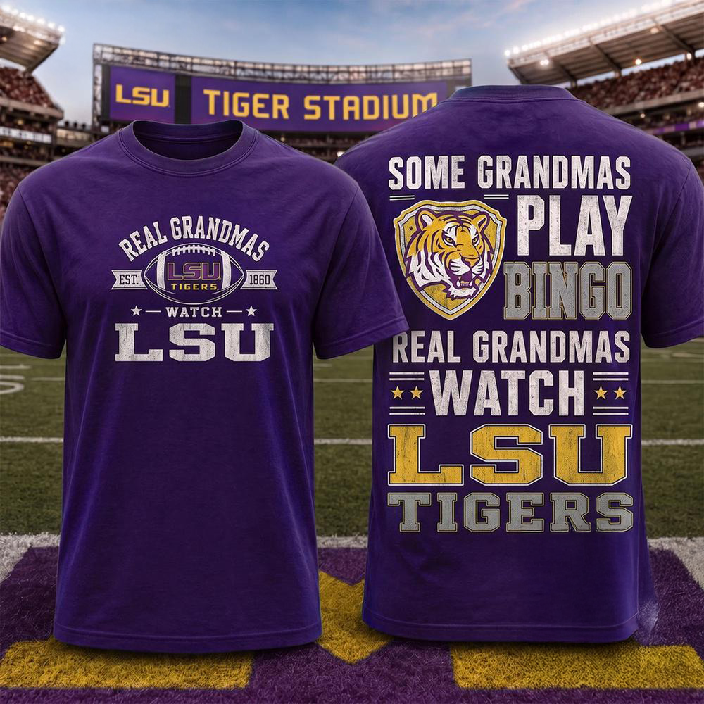 LSU Tigers NCAA Real Grandma Team Unisex 3D All Over Print Shirt