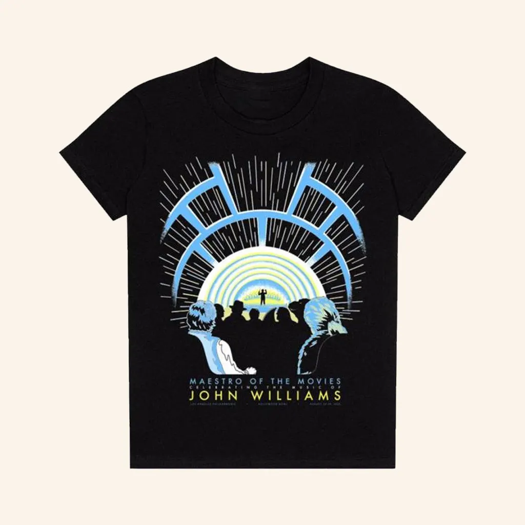 La Phil Merch John Williams Maestro Of The Movies Lightspeed TShirt Fans Gifts Black