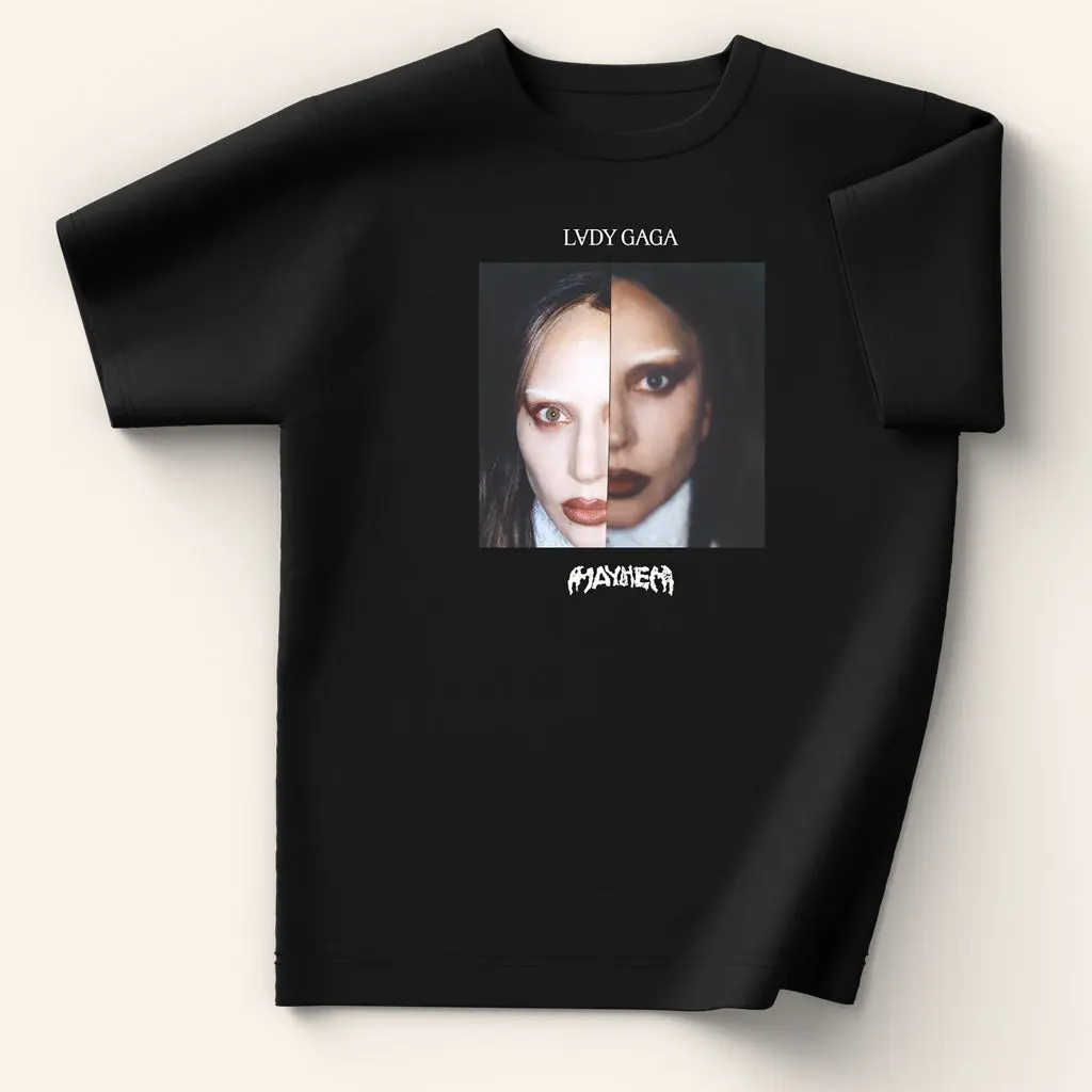 Lady Gaga Mayhem Tour Merch 2025 Concert Dual Photo TShirt Besties Gifts
