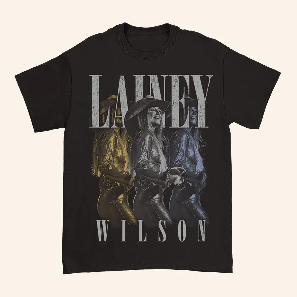 Lainey Wilson Merch Tour 2025 Black Overlay Photo TShirt Best Gifts For Music Lovers