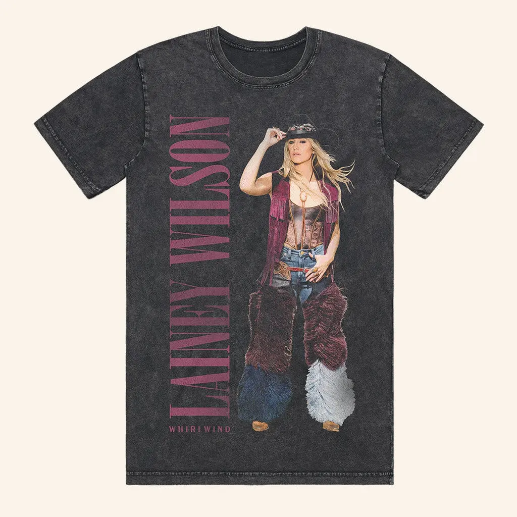 Lainey Wilson Merch Tour 2025 Whirlwind Mineral Photo Wash TShirt Present For Wife