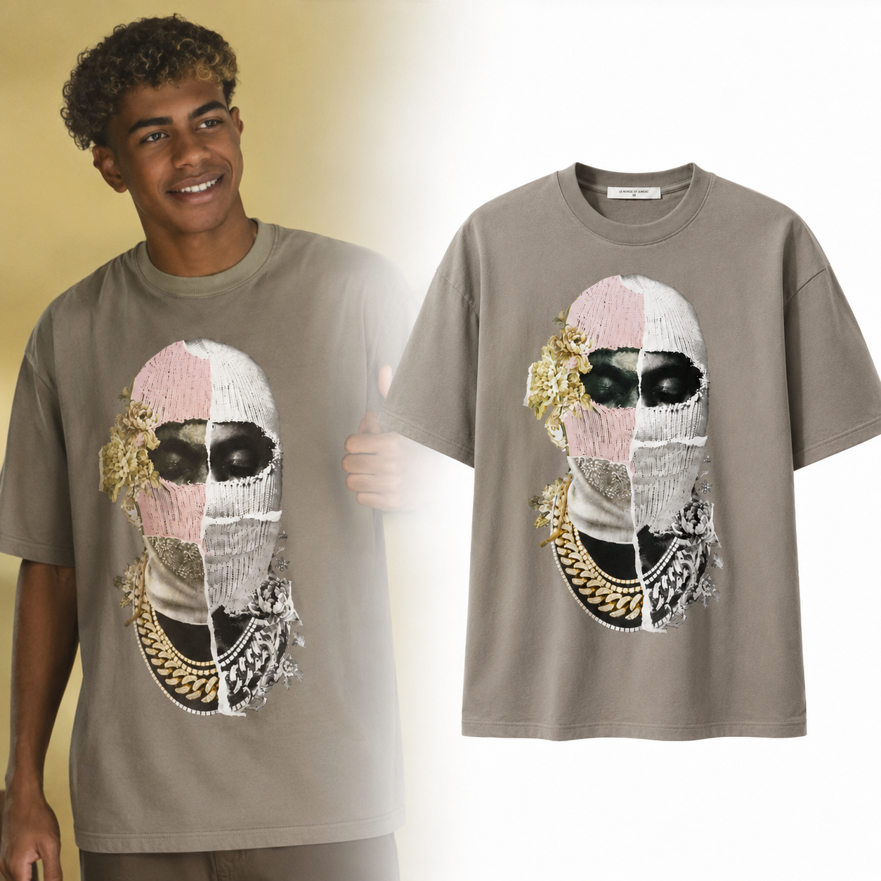 Lamine Yamal Abstract Fashion Skull Graphic Oversized Streetwear T Shirt