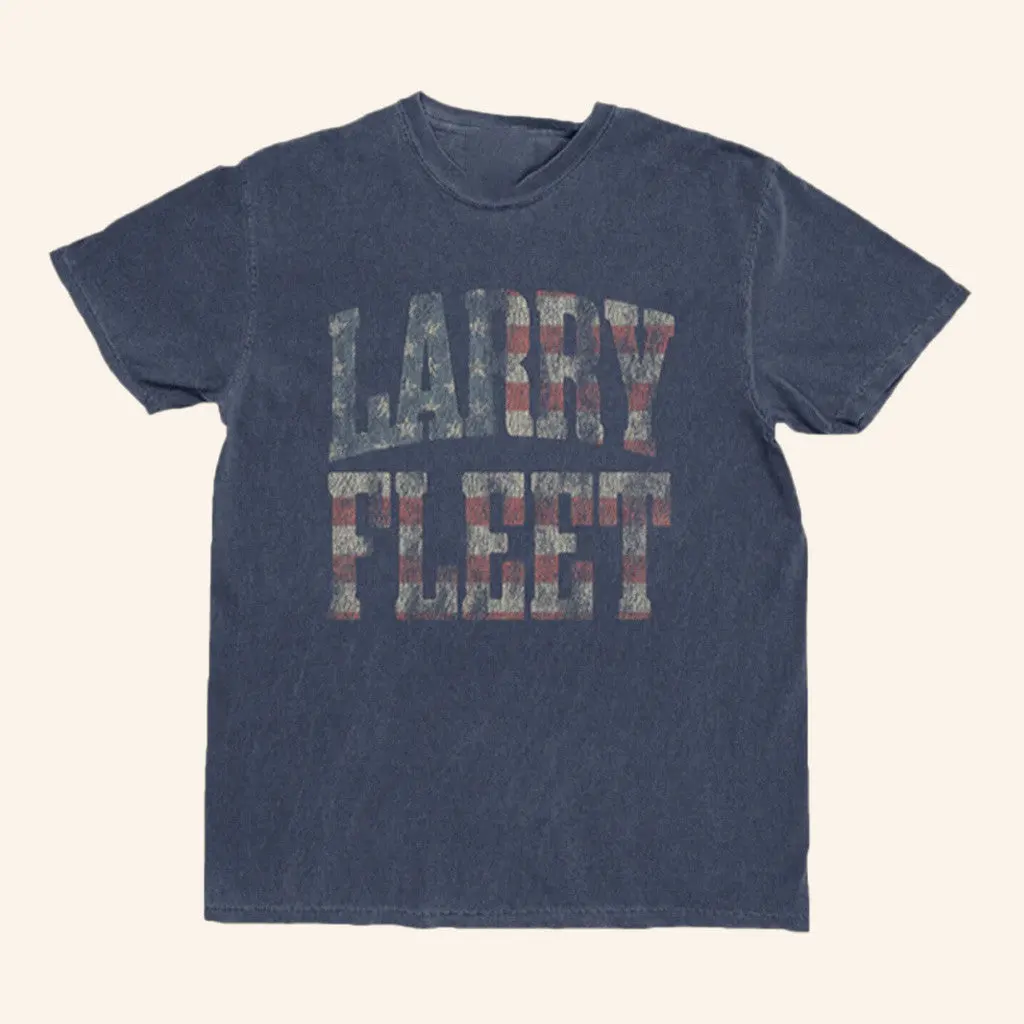 Larry Fleet Merch Tour 2025 Retro USA Flag TShirt Best Gifts For Dad