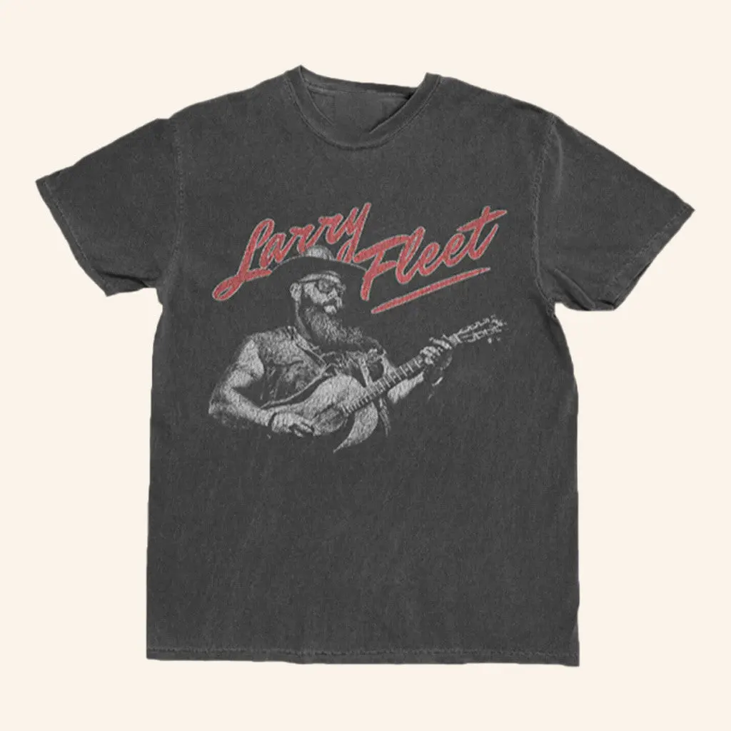 Larry Fleet Merch Tour 2025 Vintage Portrait TShirt Music Related Gifts For Guys