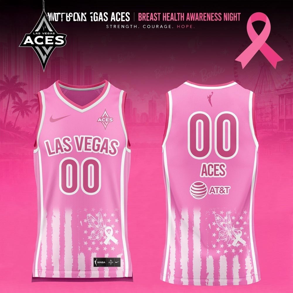 Las Vegas Aces 2026 WNBA Breast Health Awareness Night Limited Edition Basketball Jersey 1 - Unicasport Las Vegas Aces 2026 WNBA Breast Health Awareness Night Limited Edition Basketball Jersey