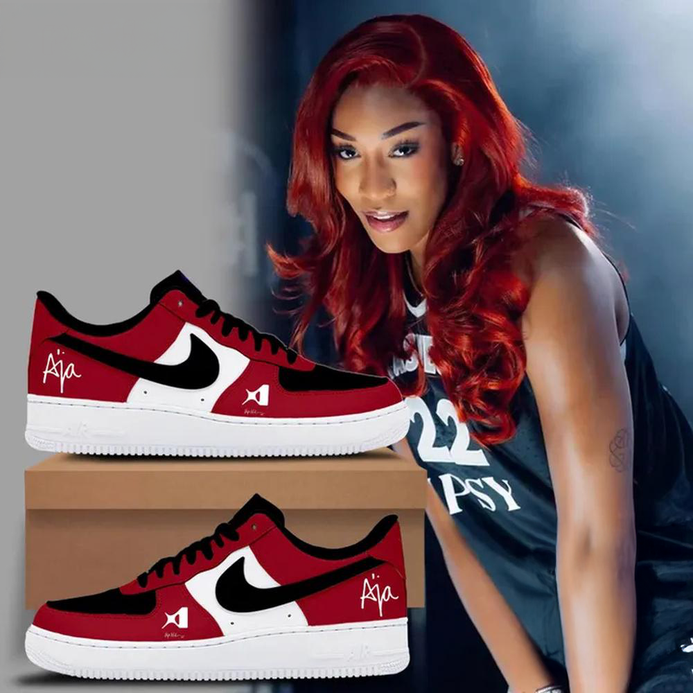 Las Vegas Aces Aja Wilson Basketball Custom Air Force 1 Sneakers