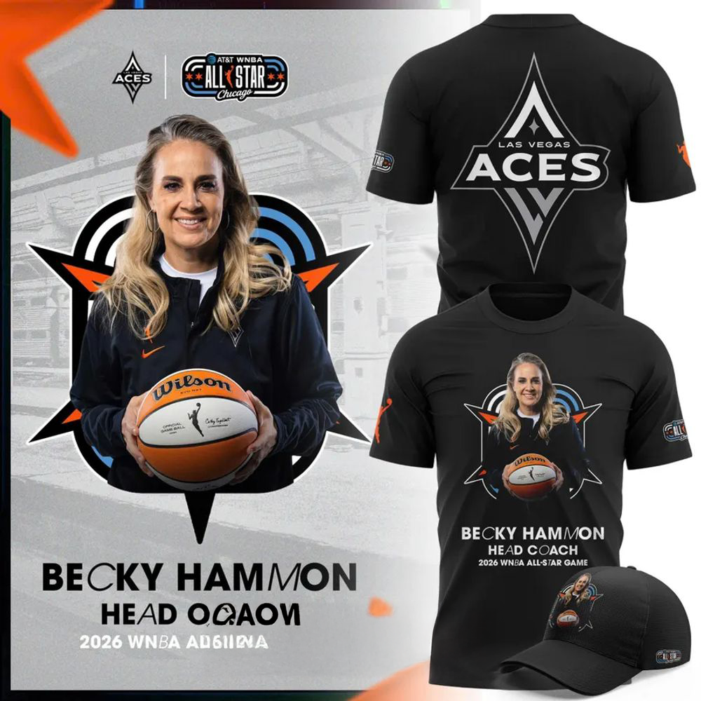 Las Vegas Aces Becky Hammon 2026 WNBA All Star Coach Black Graphic Shirt