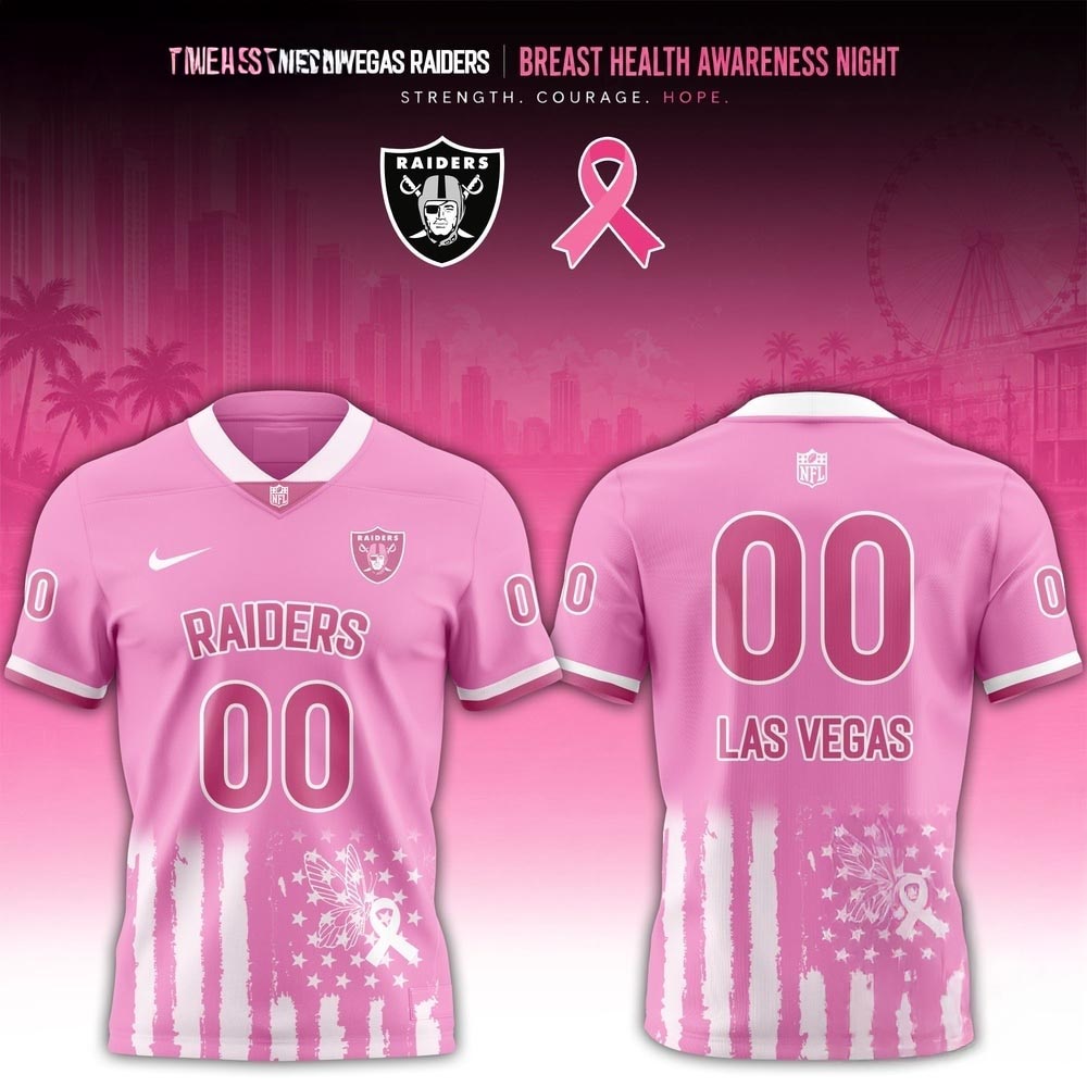 Las Vegas Raiders 2026 Breast Health Awareness Night Limited Edition Football Jersey Awareness Fan Apparel 1 - Unicasport Las Vegas Raiders 2026 Breast Health Awareness Night Limited Edition Football Jersey Awareness Fan Apparel