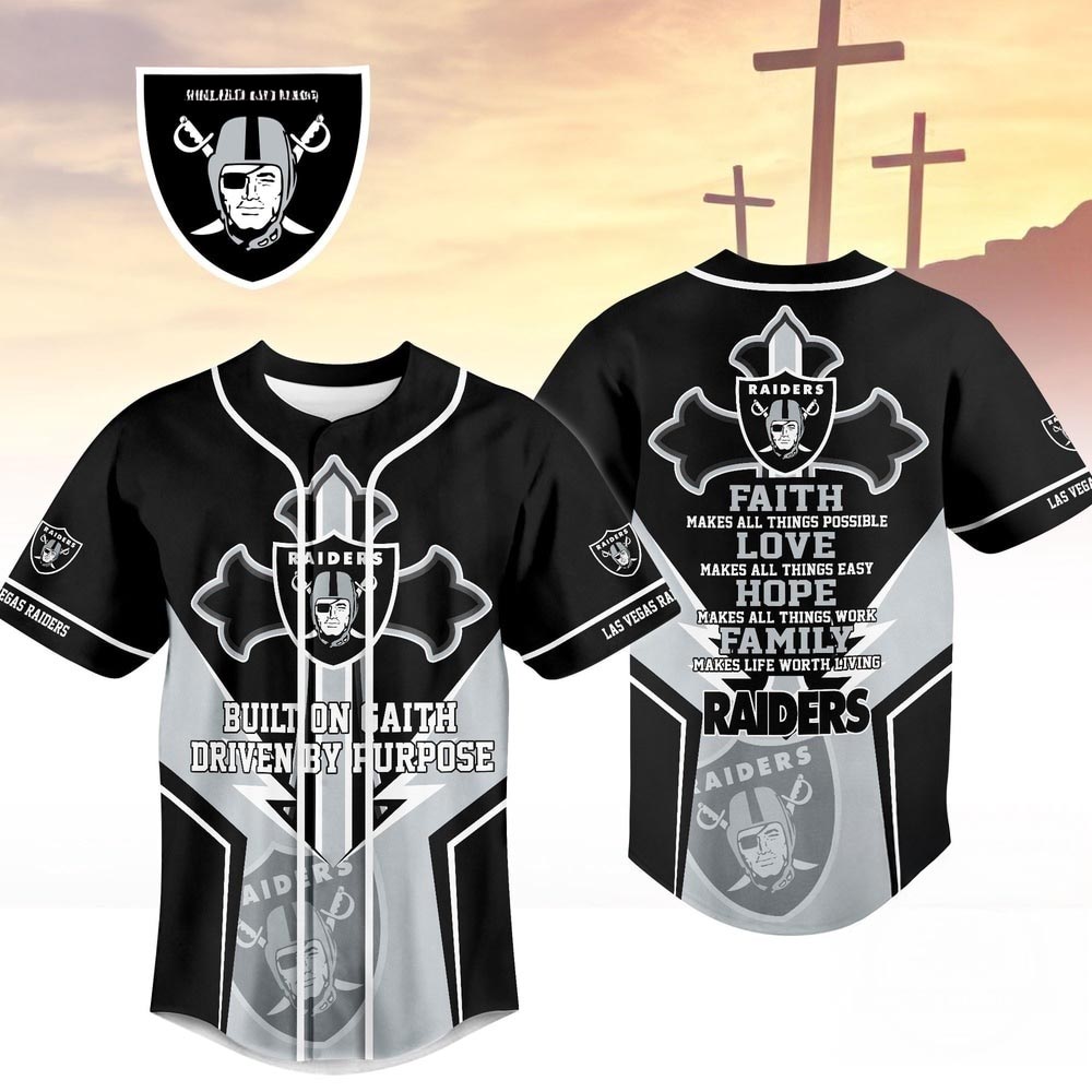 Las Vegas Raiders Blessed Beyond The Score Baseball Jersey Football Faith Fan Edition 1 - Unicasport Las Vegas Raiders Blessed Beyond The Score Baseball Jersey Football Faith Fan Edition