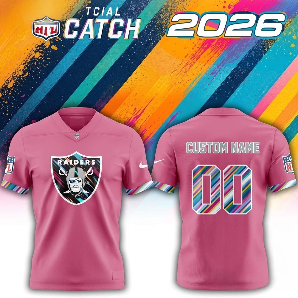 Las Vegas Raiders NFL 2026 Crucial Catch Pink Football Jersey Awareness Design 1 - Unicasport Las Vegas Raiders NFL 2026 Crucial Catch Pink Football Jersey Awareness Design
