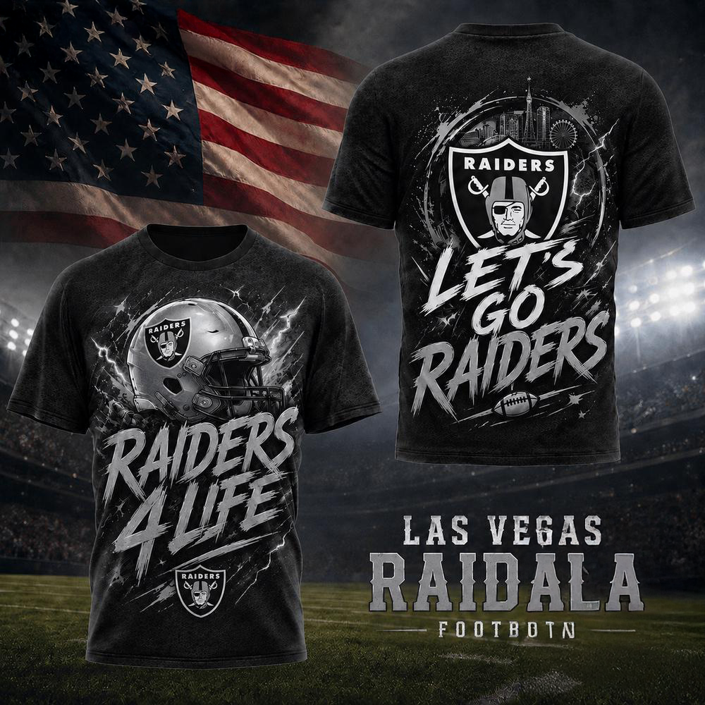 Las Vegas Raiders NFL Fan For Life Limited Edition 3D Graphic T Shirt Gifts For Fans
