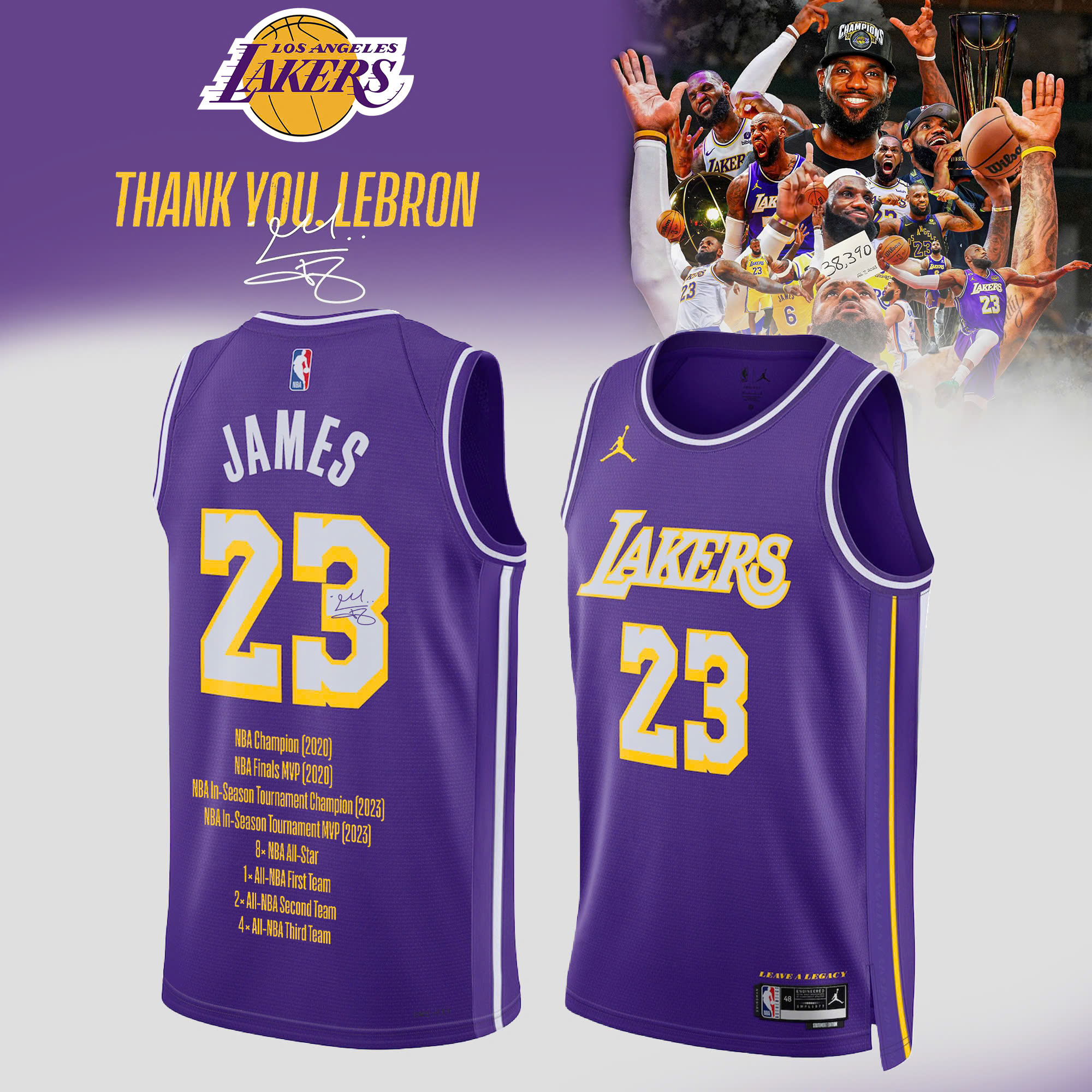 LeBron James Signed LA Lakers Collector Baseball Jersey