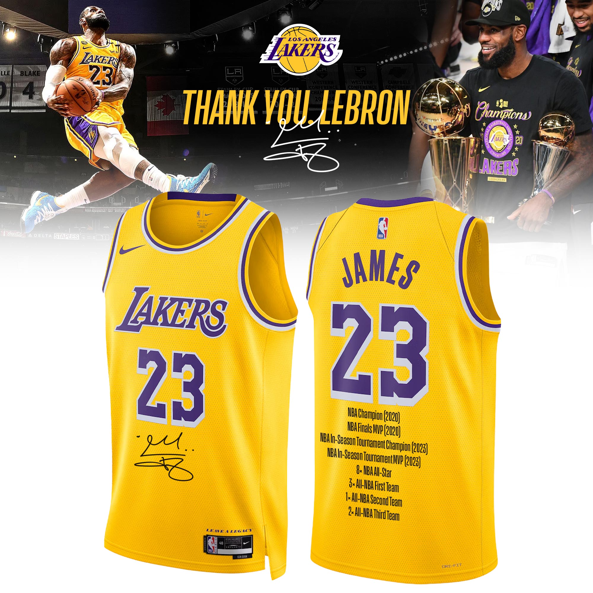 LeBron James Signed LA Lakers Exclusive Fan Jersey