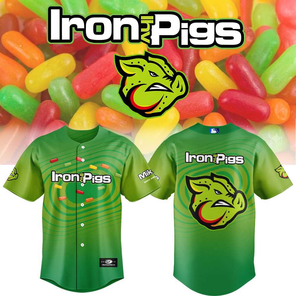 Lehigh Valley IronPigs Candy Night Mike And Ike Baseball Jersey Baseball Fanwear 1 - Unicasport Lehigh Valley IronPigs Candy Night Mike And Ike Baseball Jersey Baseball Fanwear