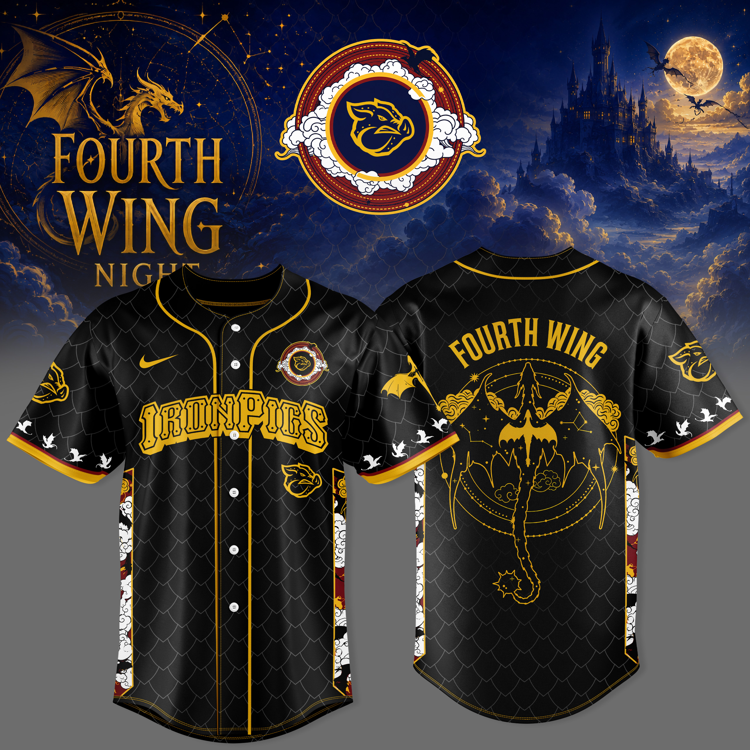 Lehigh Valley IronPigs Fourth Wing Night 2026 Baseball Jersey Collection