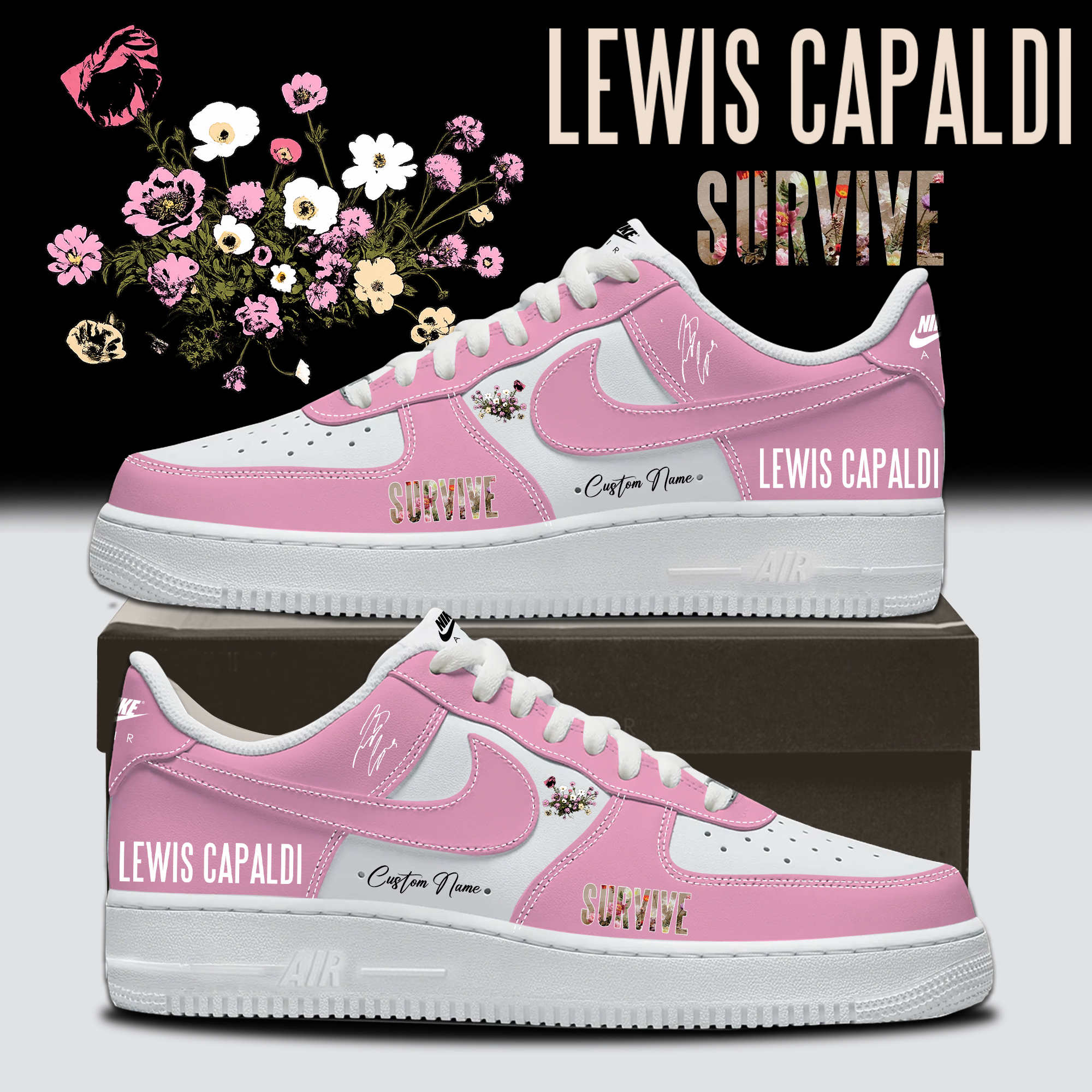 Lewis Capaldi Tour 2026 Collector Air Force 1 Shoes