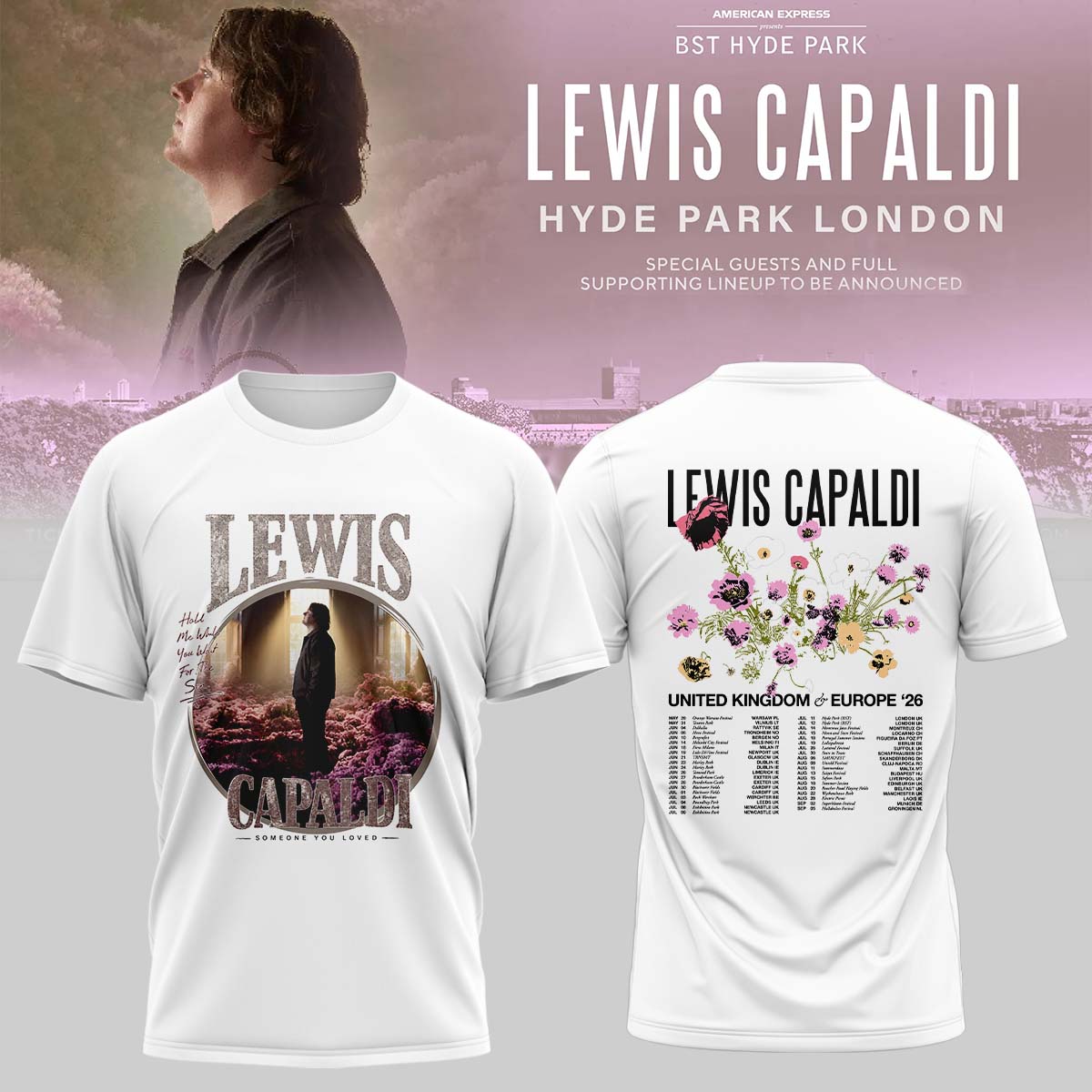 Lewis Capaldi Tour 2026 Collector Edition T Shirt