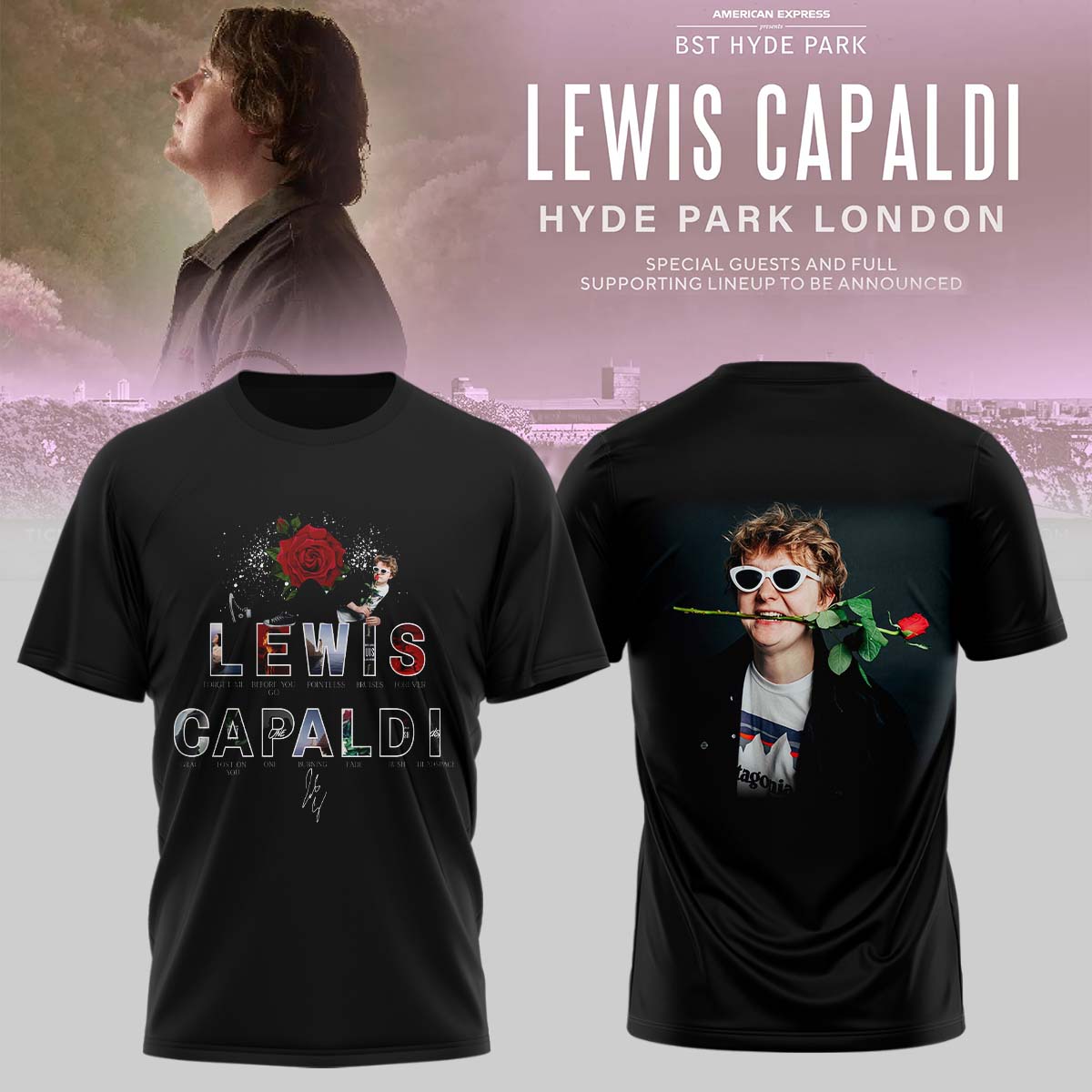 Lewis Capaldi Tour 2026 Limited Edition Tour Tee