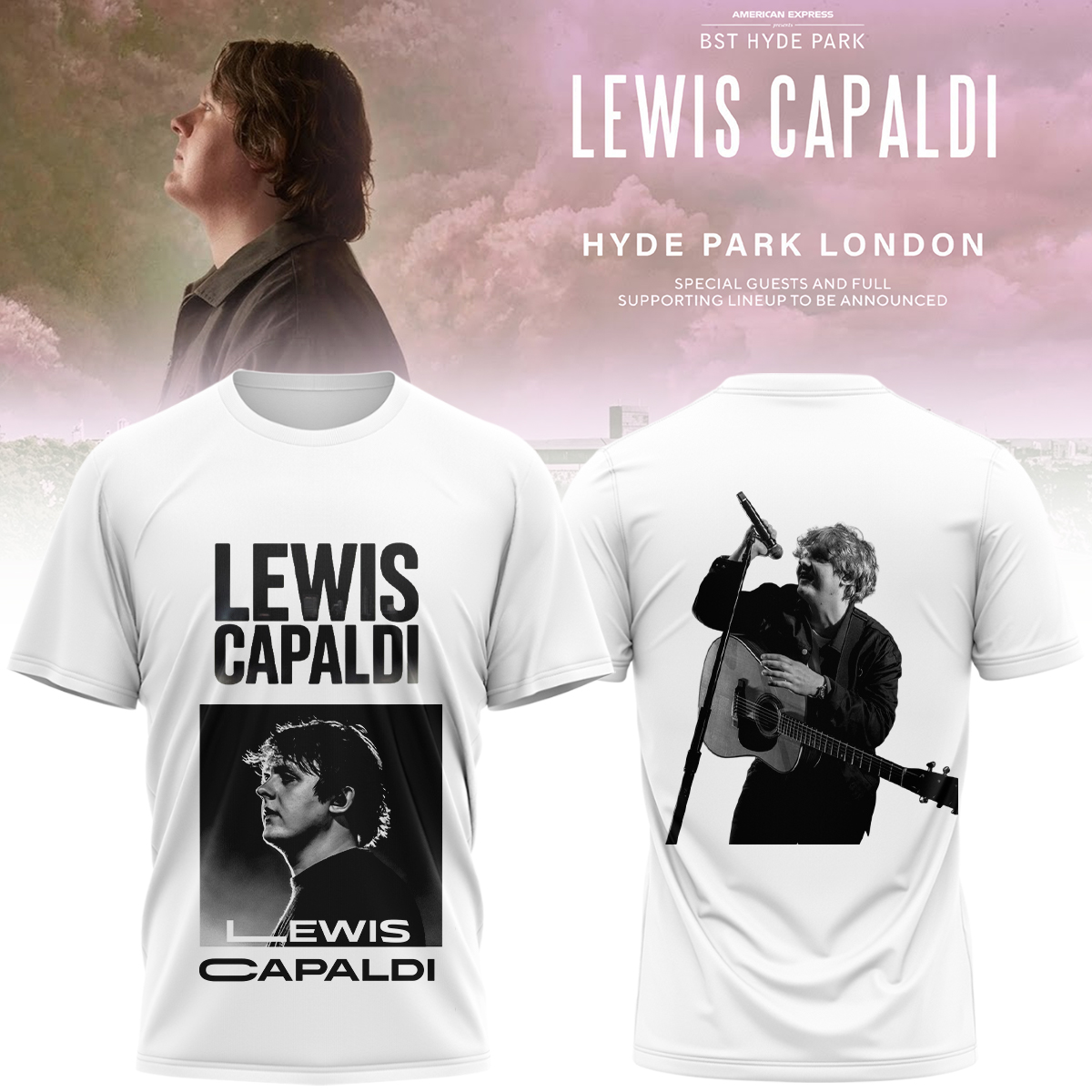 Lewis Capaldi Tour 2026 Premium Tour Merchandise T Shirt