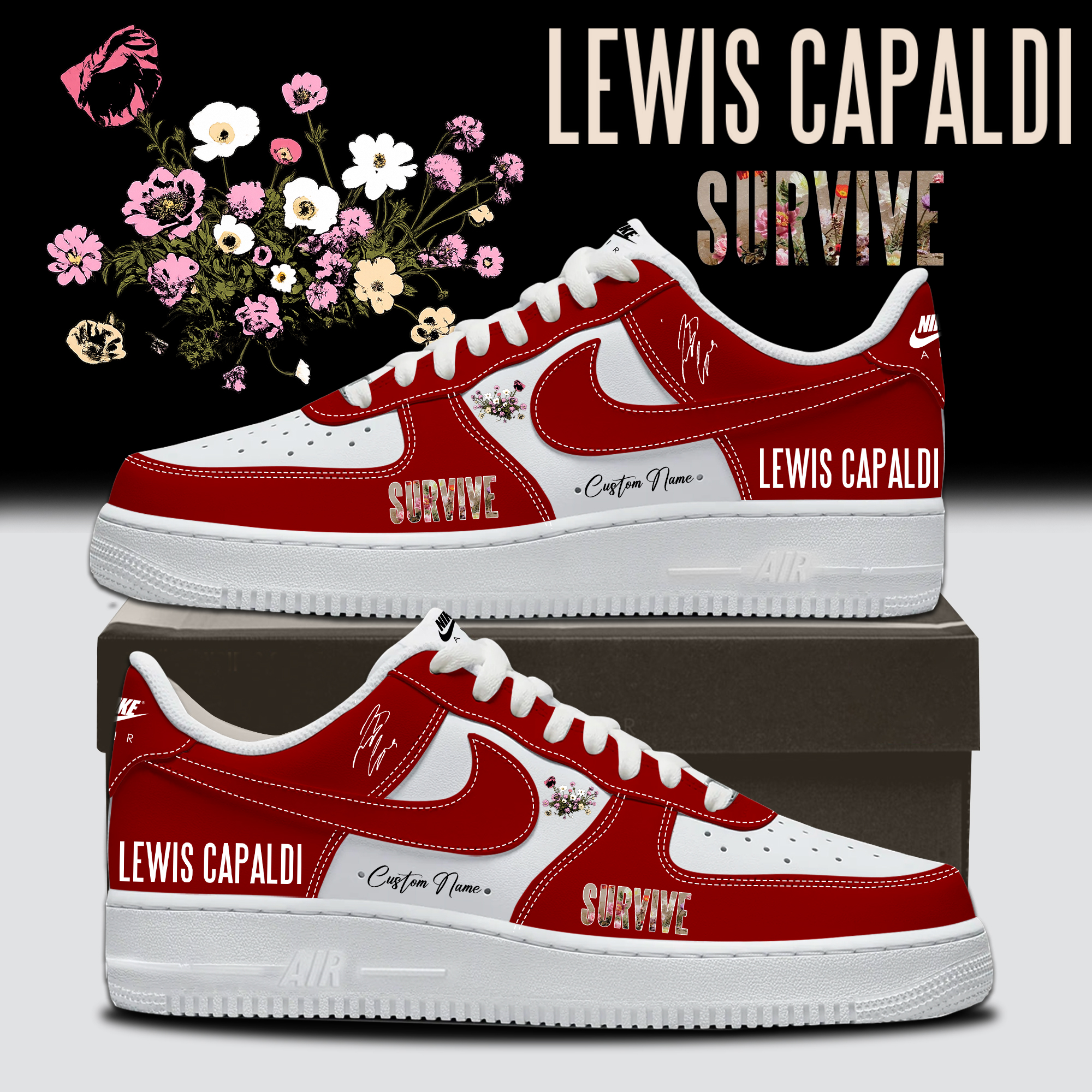 Lewis Capaldi Tour 2026 Signature AF1 High Top Sneakers