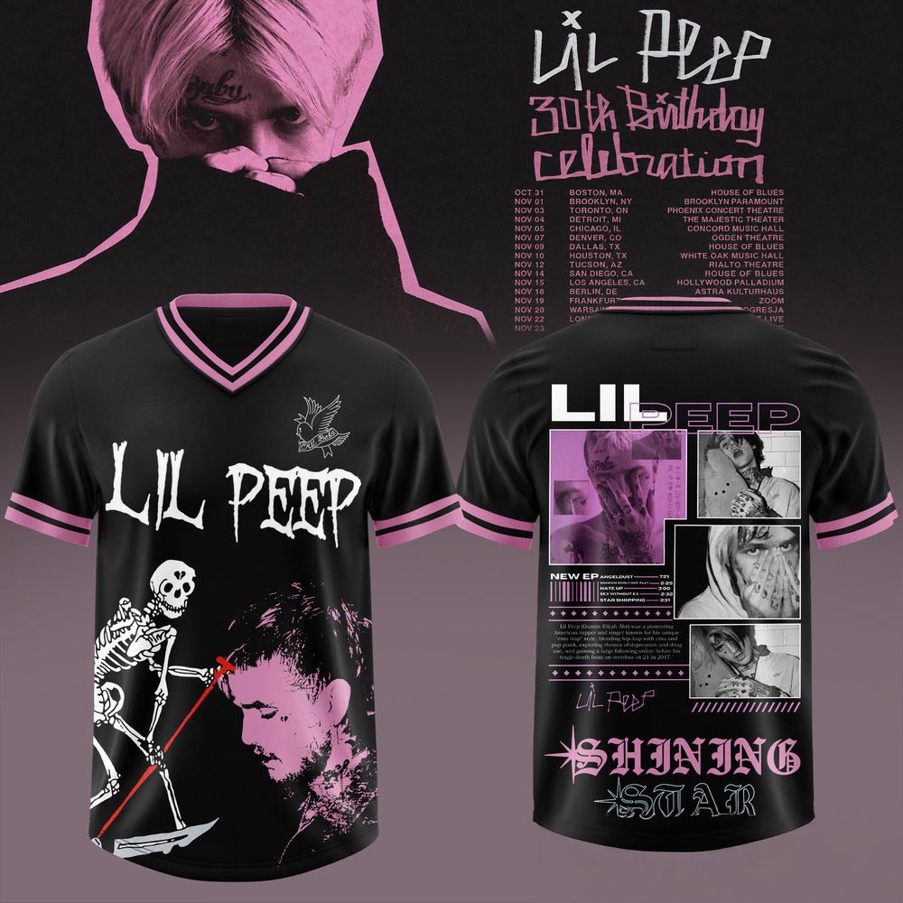 Lil Peep 30th Birthday Celebration 2026 Tour Special Football Jersey Hip Hop Artist Fan Tribute Sports Jersey 1 - Unicasport Lil Peep 30th Birthday Celebration 2026 Tour Special Football Jersey Hip Hop Artist Fan Tribute Sports Jersey
