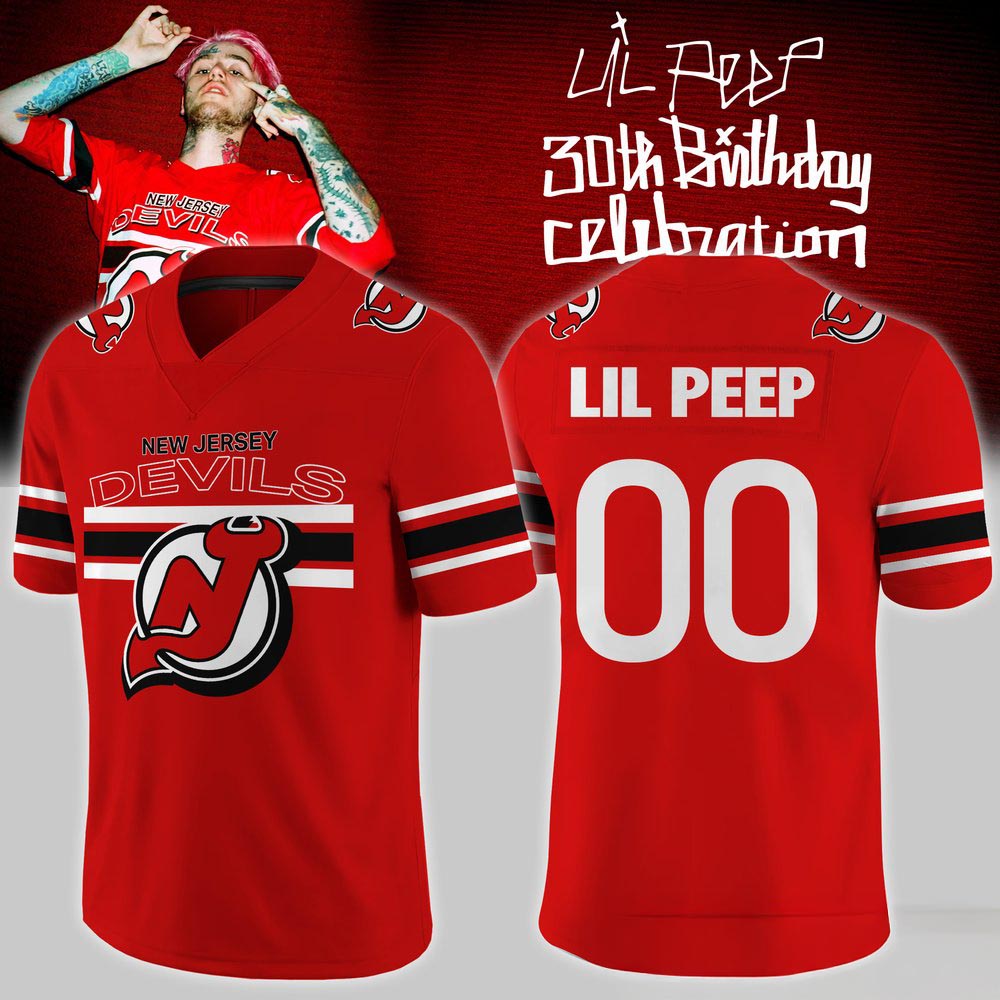 Lil Peep 30th Birthday Celebration Limited Edition Signature Custom Football Jersey Collector Edition 1 - Unicasport Lil Peep 30th Birthday Celebration Limited Edition Signature Custom Football Jersey Collector Edition