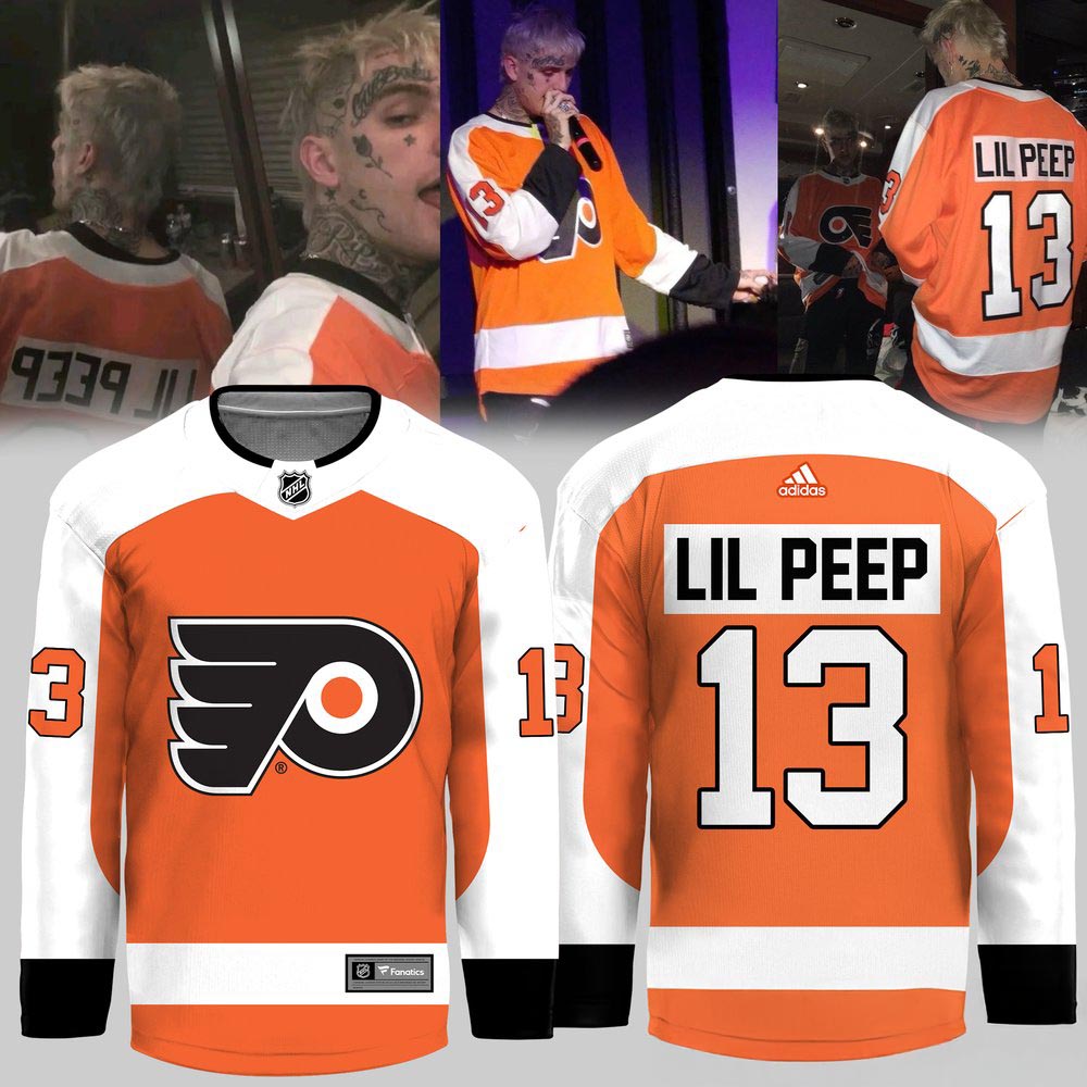 Lil Peep 30th Birthday Celebration x Philadelphia Flyers Custom Hockey Jersey Fan Edition 2 - Unicasport Lil Peep 30th Birthday Celebration x Philadelphia Flyers Custom Hockey Jersey Fan Edition