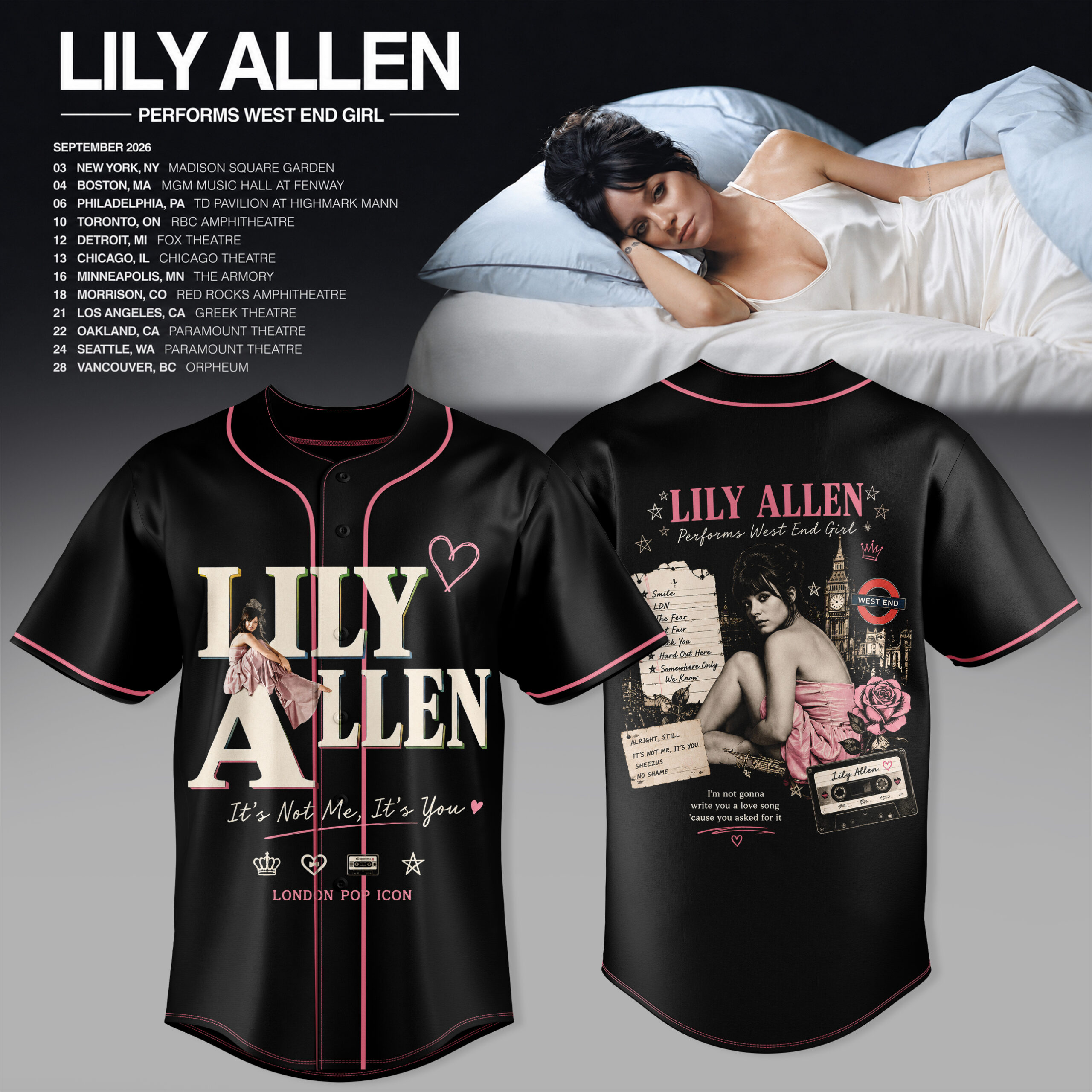 Lily Allen West End Girl Collection Collector Baseball Jersey