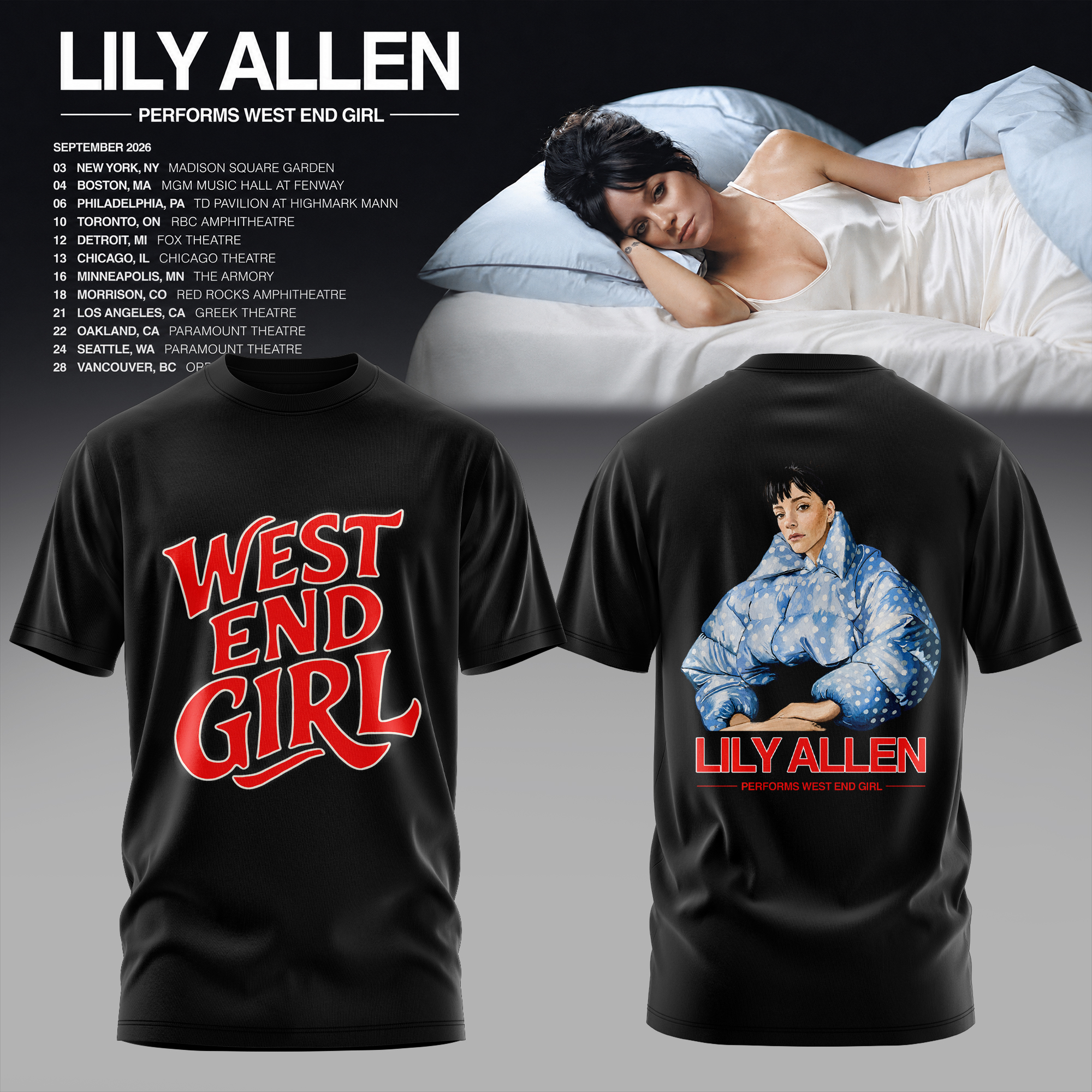 Lily Allen West End Girl Collection Collector Edition Graphic T Shirt