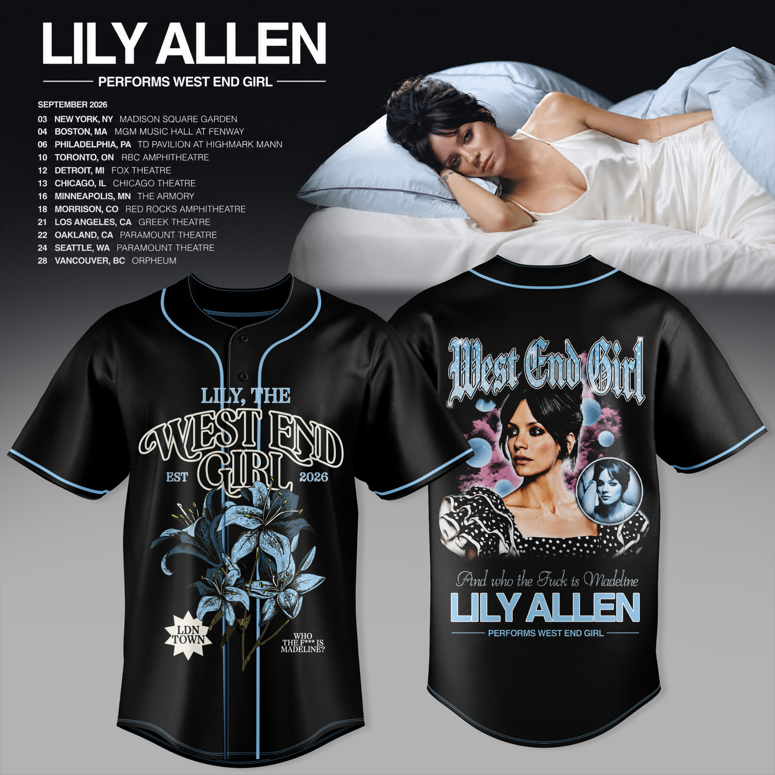Lily Allen West End Girl Collection Limited Edition Baseball Jersey