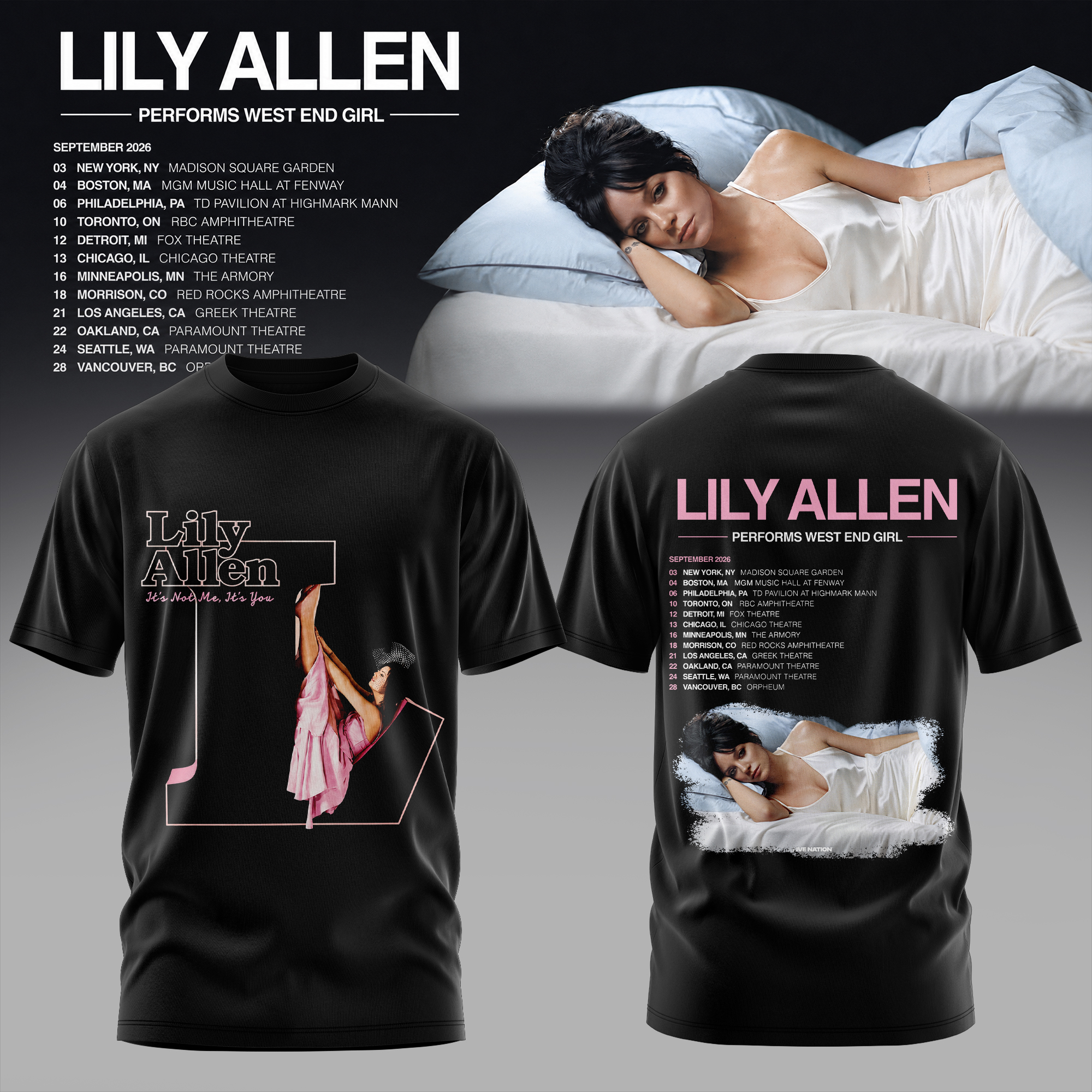 Lily Allen West End Girl Collection Limited Edition Graphic T Shirt