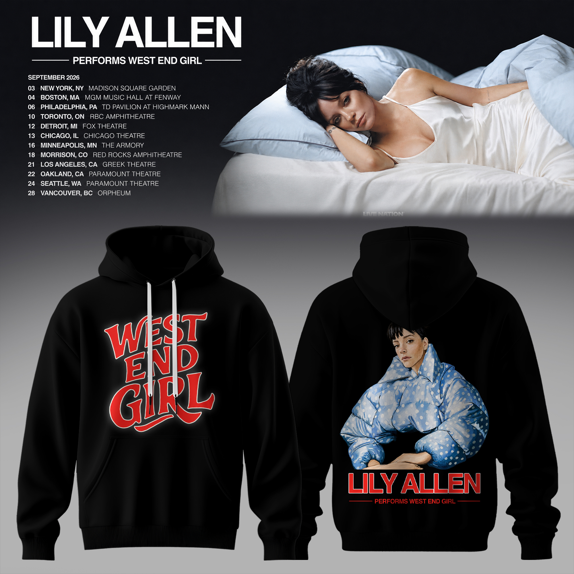 Lily Allen West End Girl Collection Limited Edition Pullover Hoodie