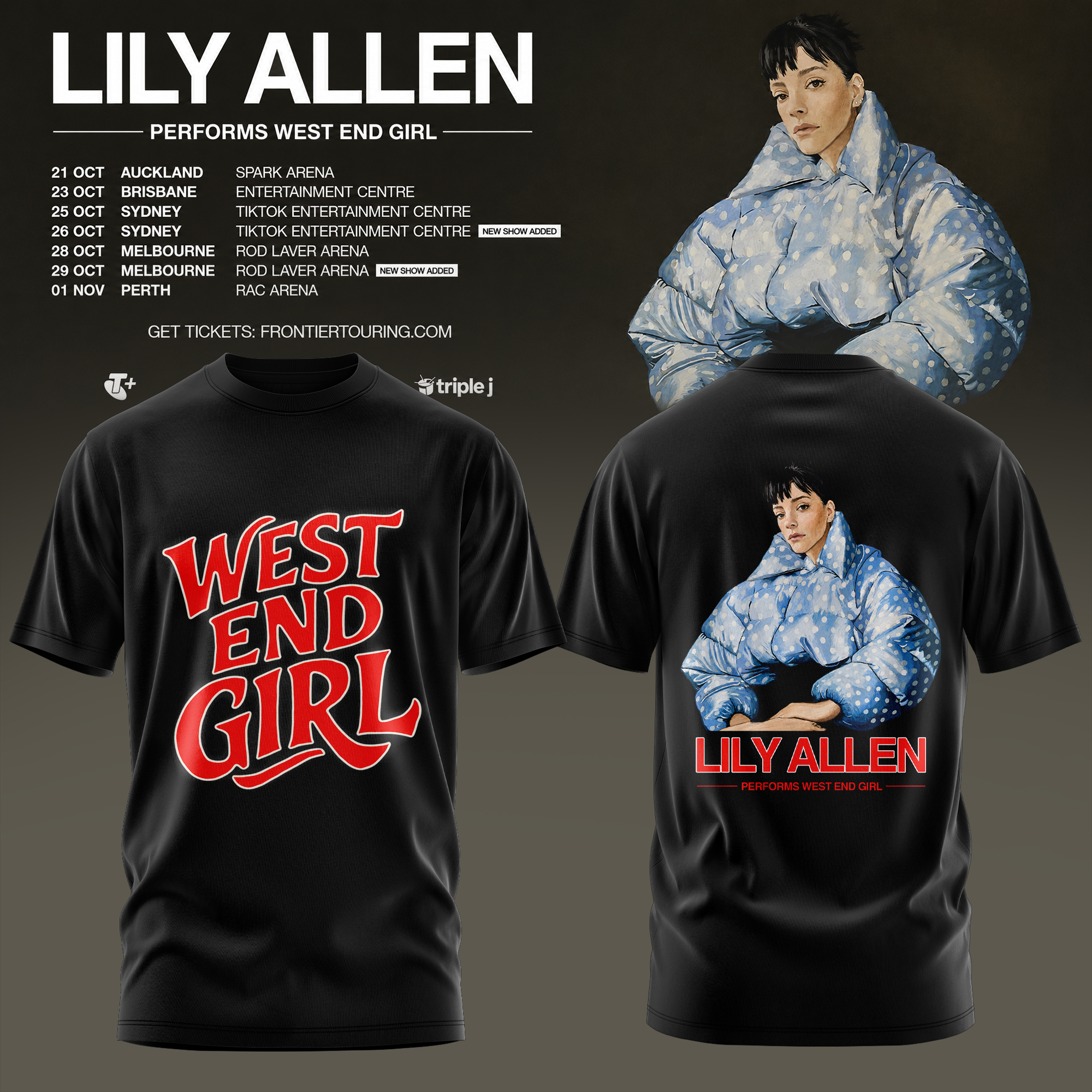 Lily Allen West End Girl Collection Premium Concert Graphic Tee