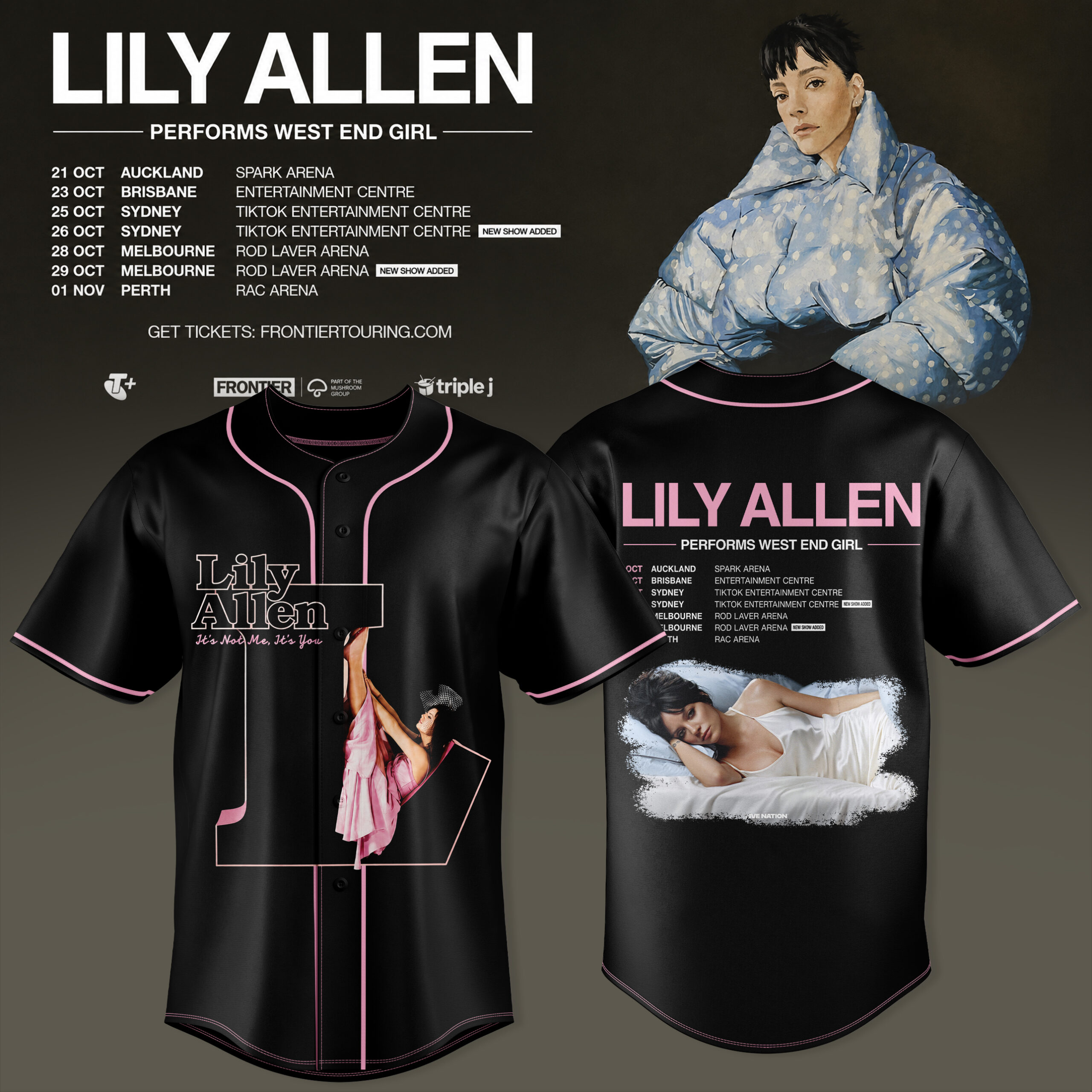 Lily Allen West End Girl Collection Premium Signature Baseball Jersey