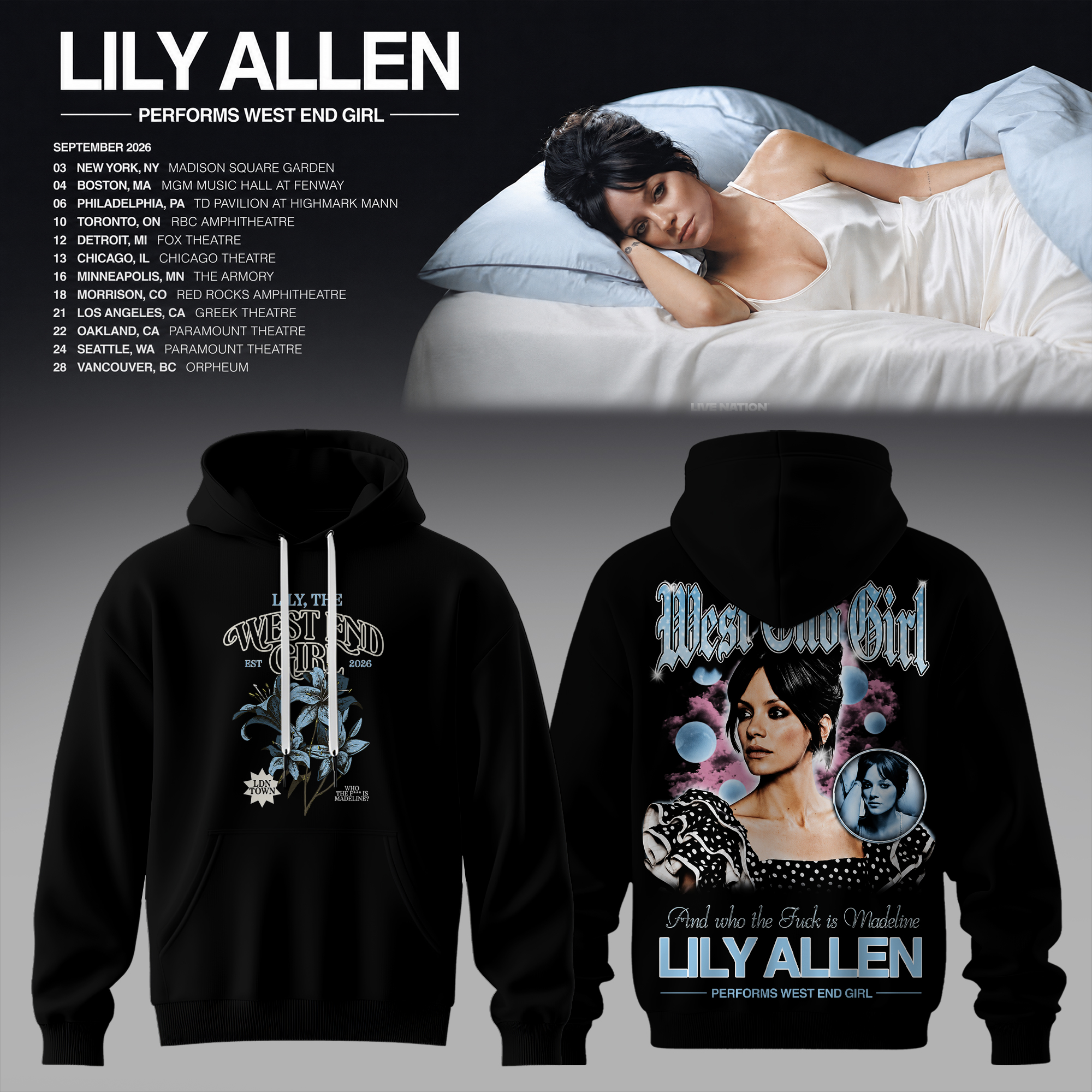 Lily Allen West End Girl Collection Signature Fan Hoodie