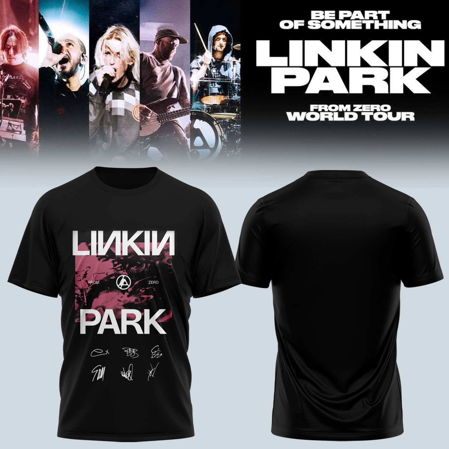 Linkin Park From Zero World Tour 2026 Signature Graphic T Shirt Limited Edition Rock Band Fan Gift