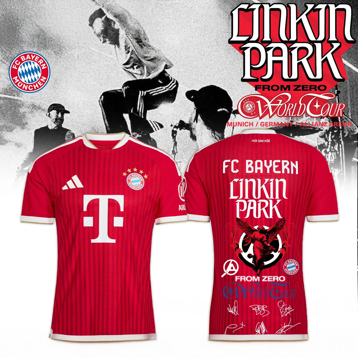 Linkin Park x FC Bayern MÃ¼nchen Premium Fan Baseball Jersey