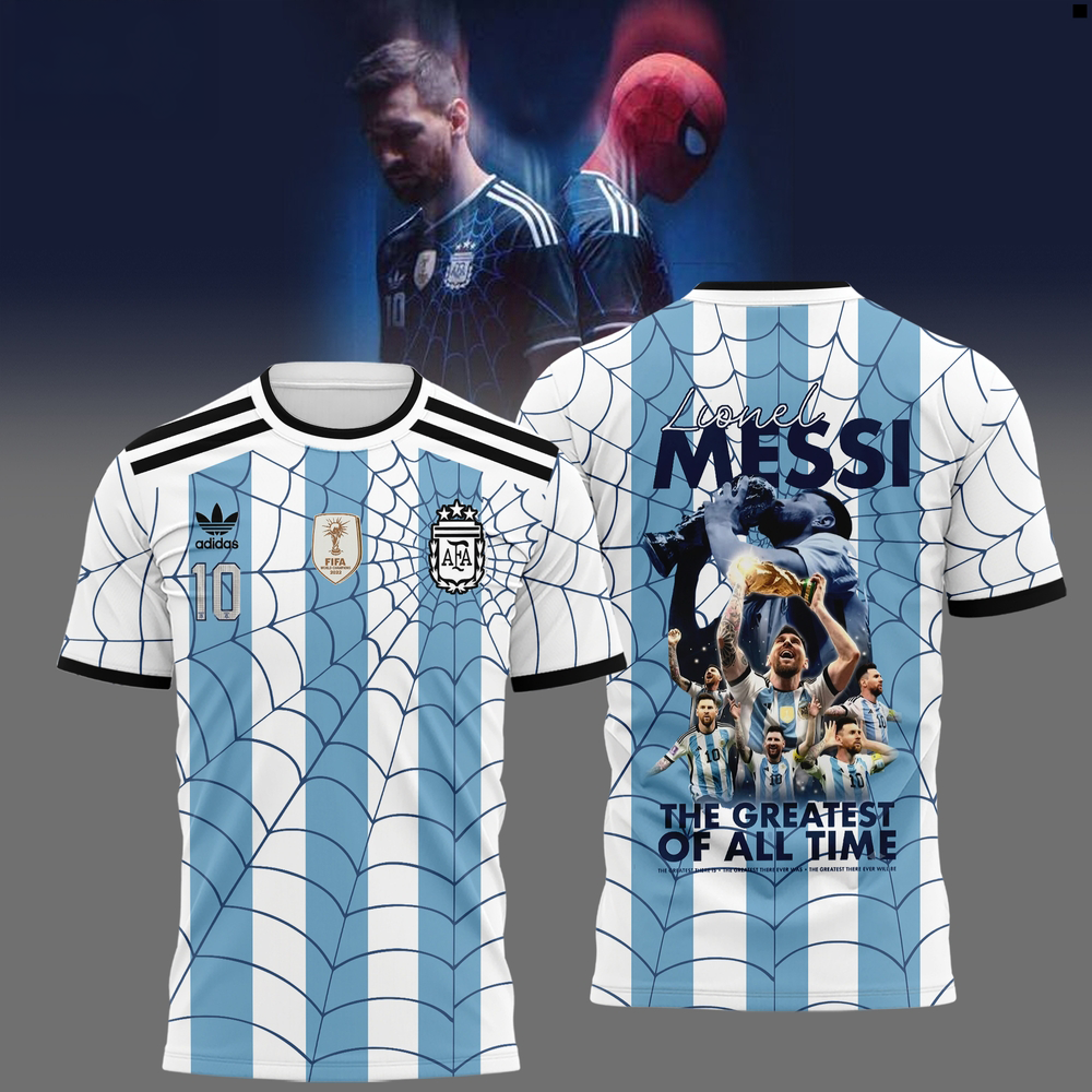 Lionel Messi x Spider Man Greatest Of All Time Premium Graphic T Shirt