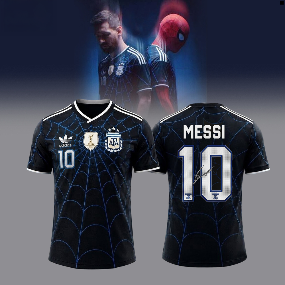 Lionel Messi x Spider Man Limited Edition Baseball Jersey Collection