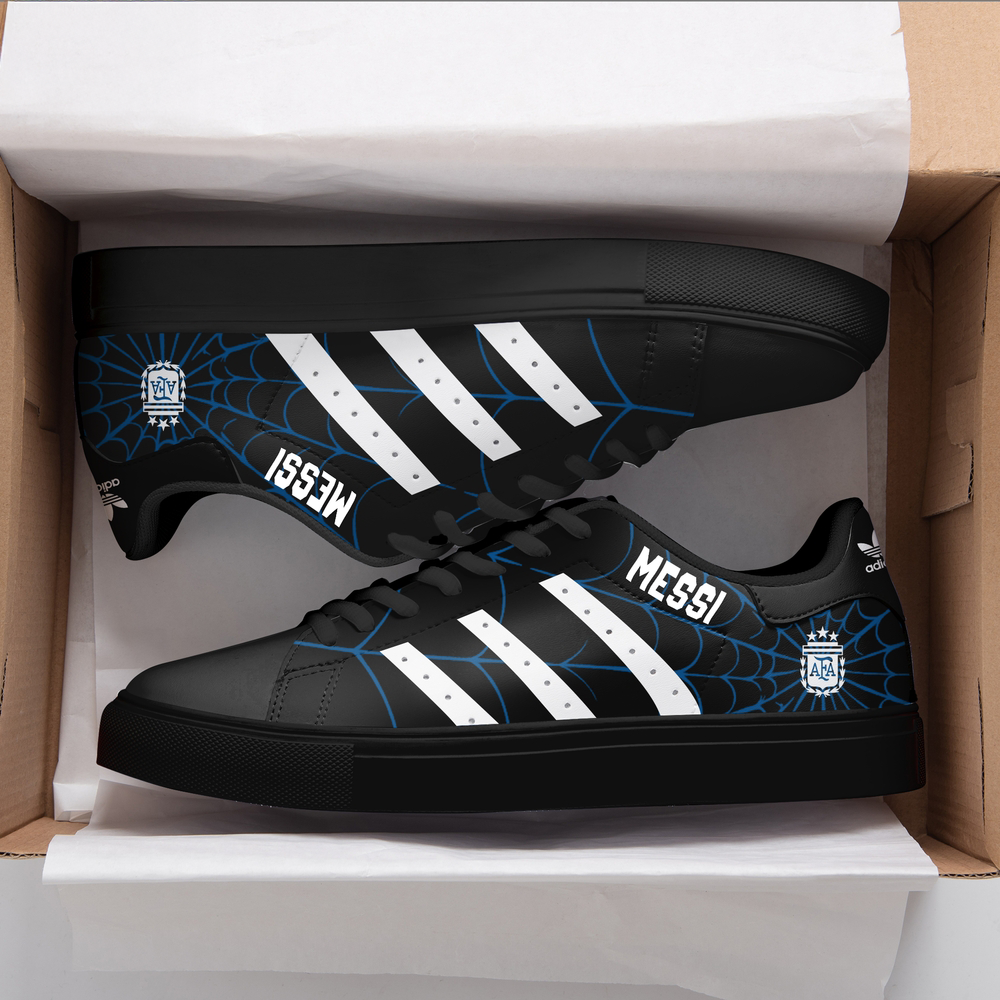 Lionel Messi x Spider Man Limited Edition Black Stan Smith Sneakers Collection