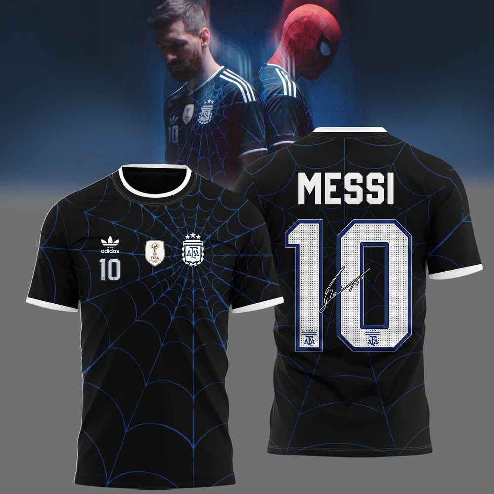 Lionel Messi x Spider Man Premium Graphic T Shirt Fan Collection
