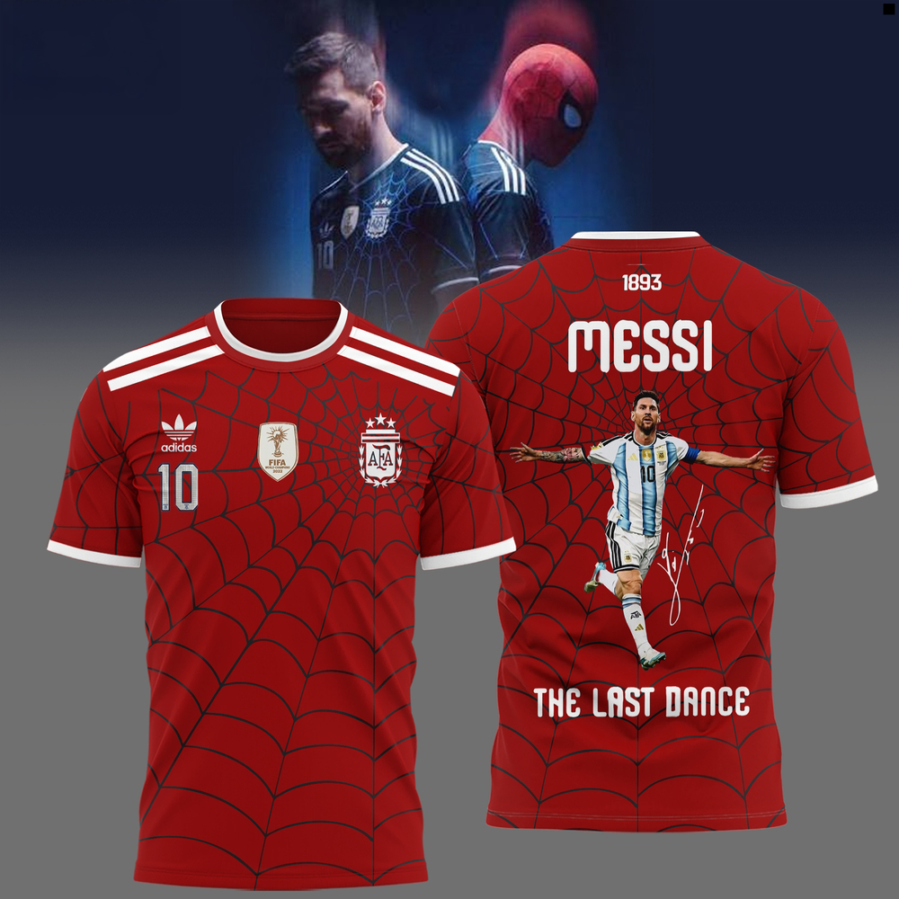 Lionel Messi x Spider Man The Last Dance Premium Graphic T Shirt