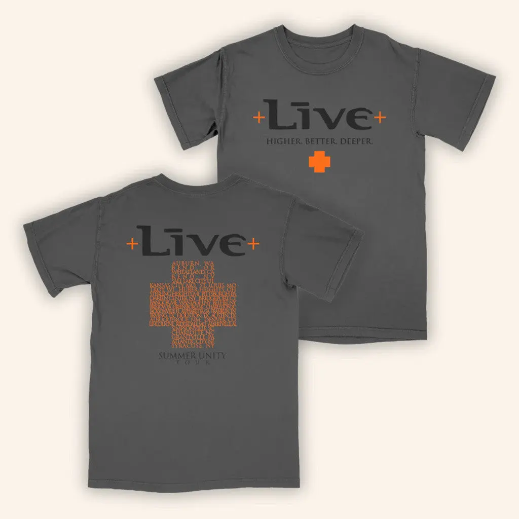 Livetheband Merch Charcoal Summer Unity Tour TShirt Best Gifts For Husband