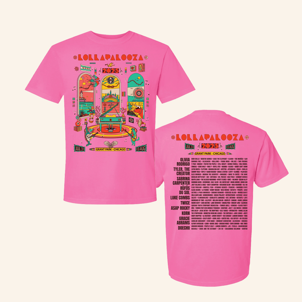 Lollapalooza Merch 2025 Poster TShirt Gifts For Wife