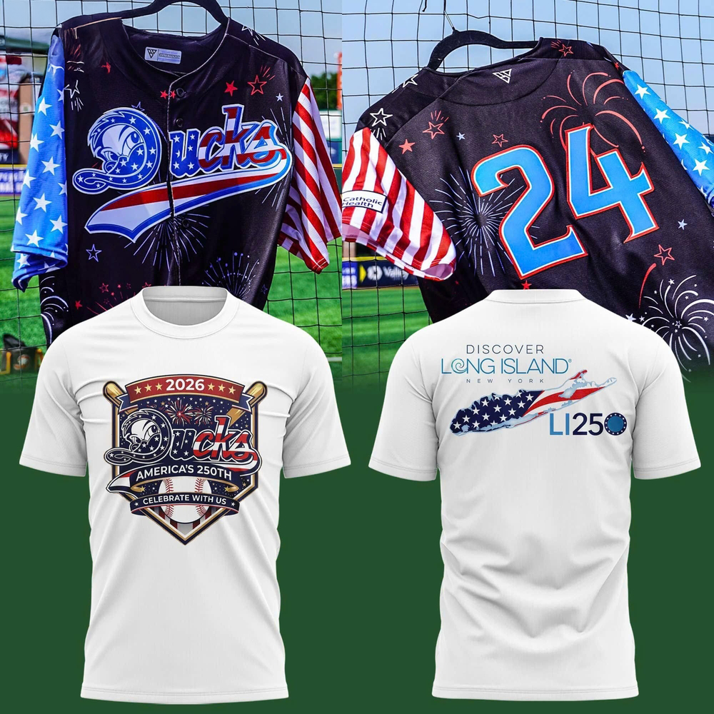 Long Island Ducks USA 250th Anniversary 2026 Patriotic Graphic T Shirt