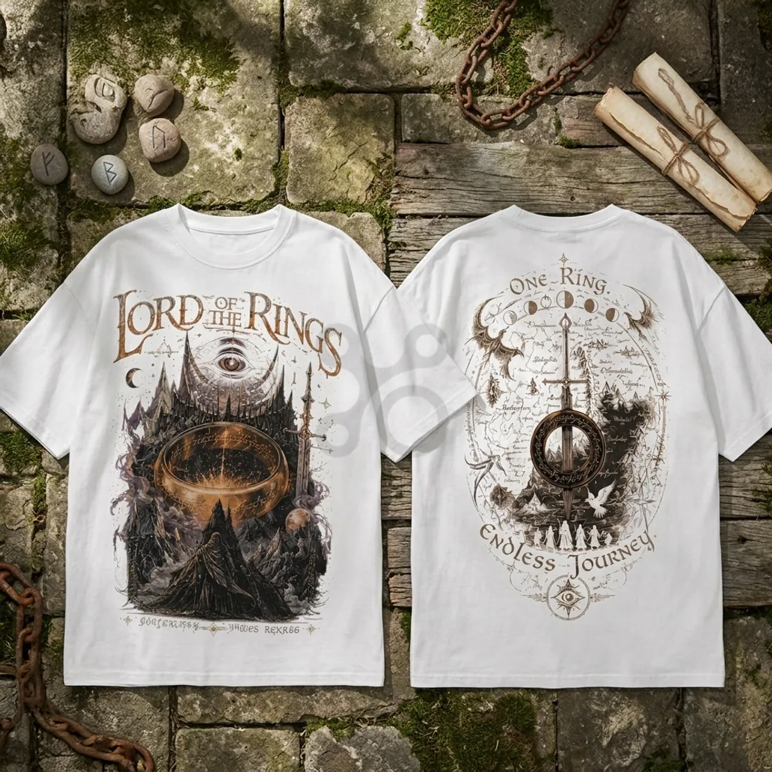 Lord Of The Rings The One Ring Premium Cotton Graphic T Shirt
