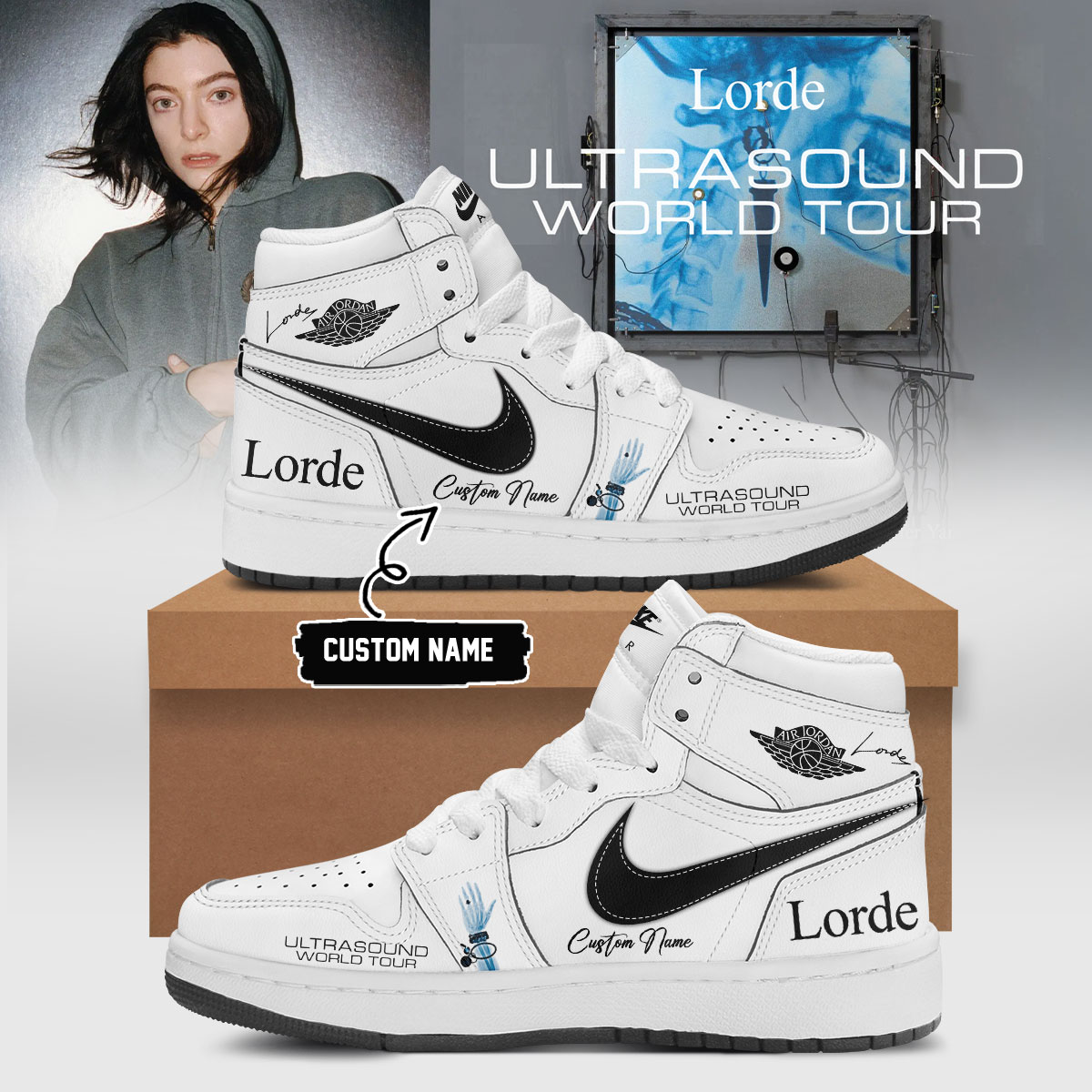 Lorde Ultrasound World Tour Exclusive Fan Sneakers