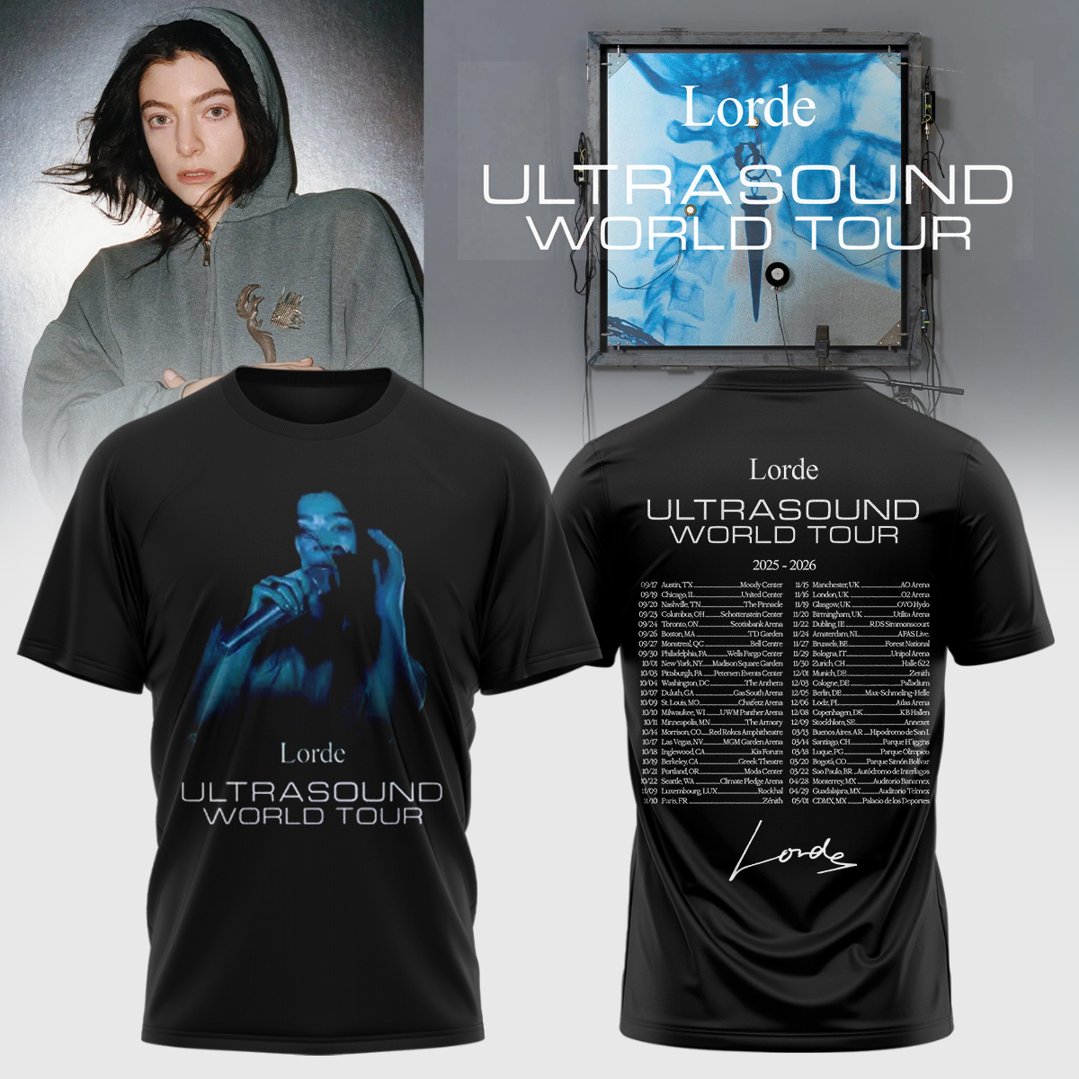 Lorde Ultrasound World Tour Exclusive Live Graphic Tee